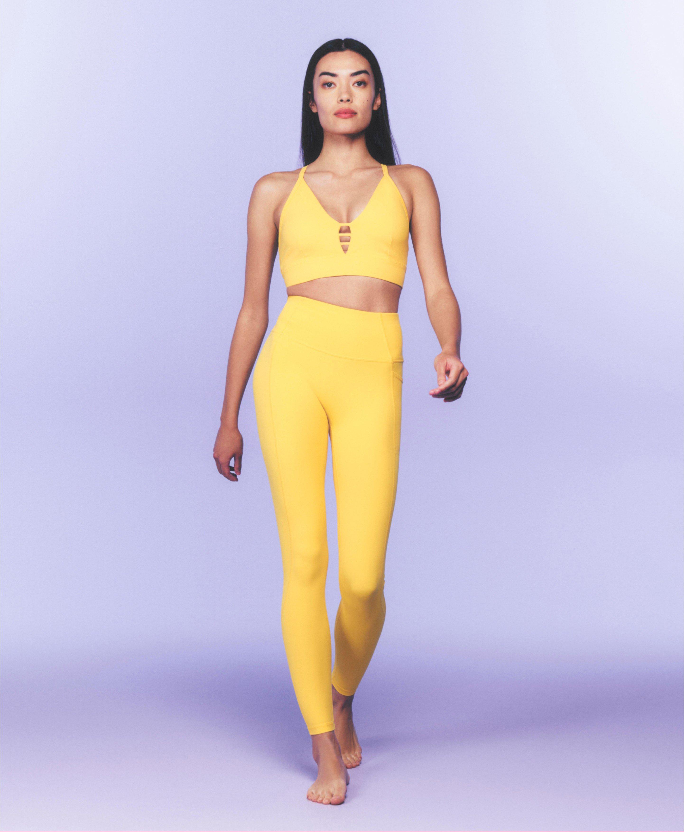 Buy She Colors Womens Full Length Leggings(Lemon Yellow Color_S