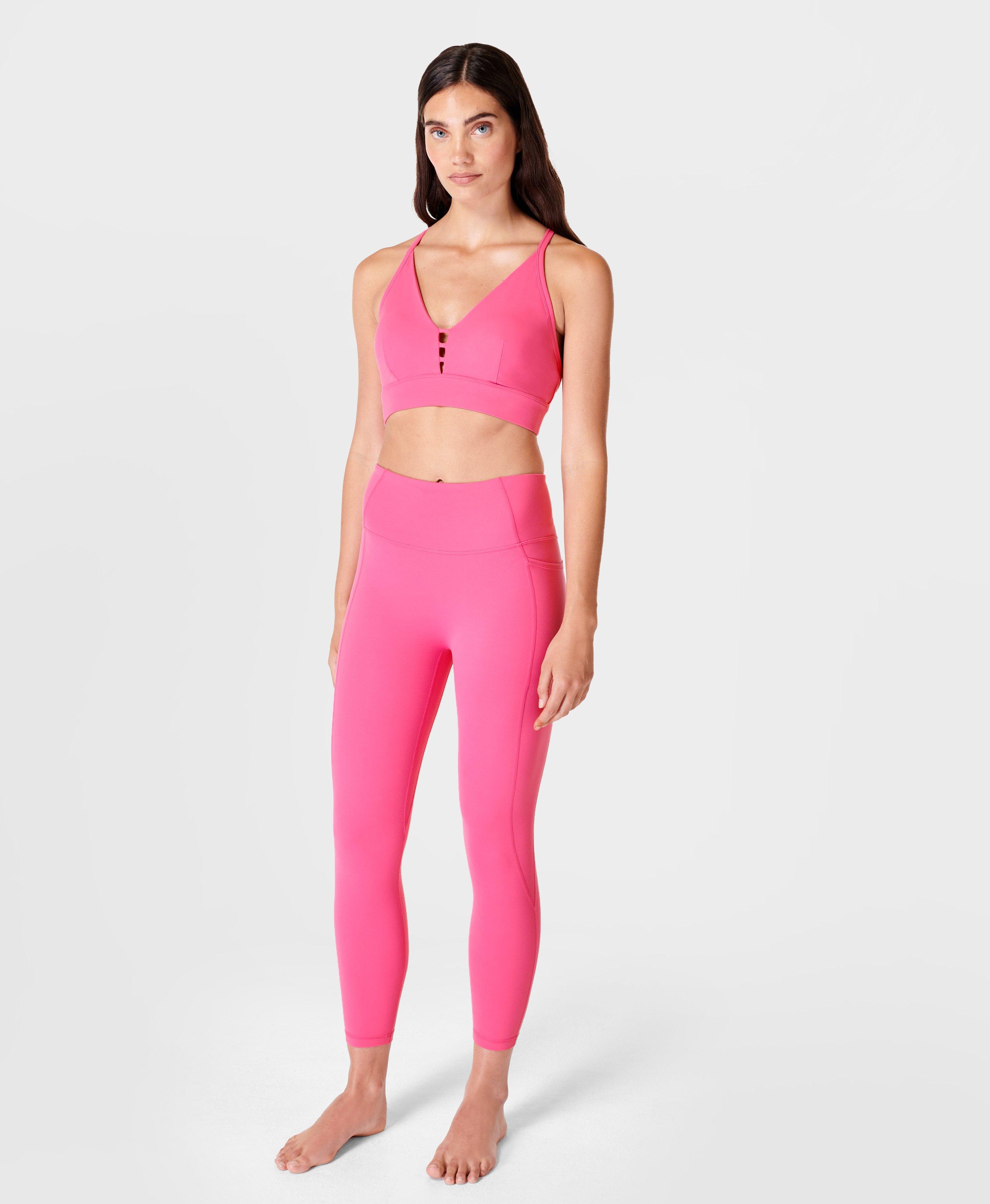 Sweaty Betty Super Sculpt 7/8 Leggings In Pink Pebble Print