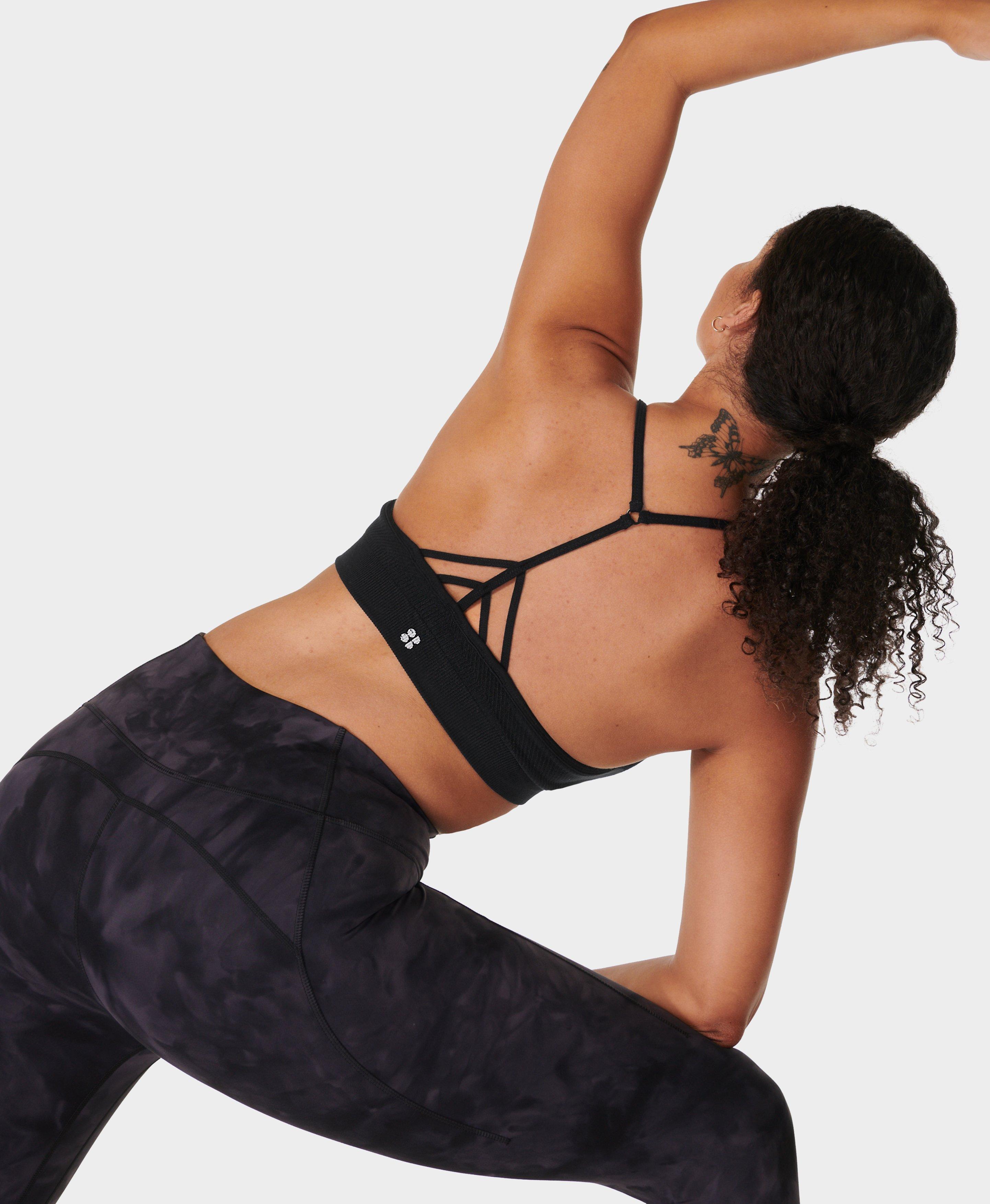 Comfort Bras for Women New Women Yoga Gym Fitness Sports Bra Push Up Hollow  Bra Workout Gym Yoga Bra (Beige, L)
