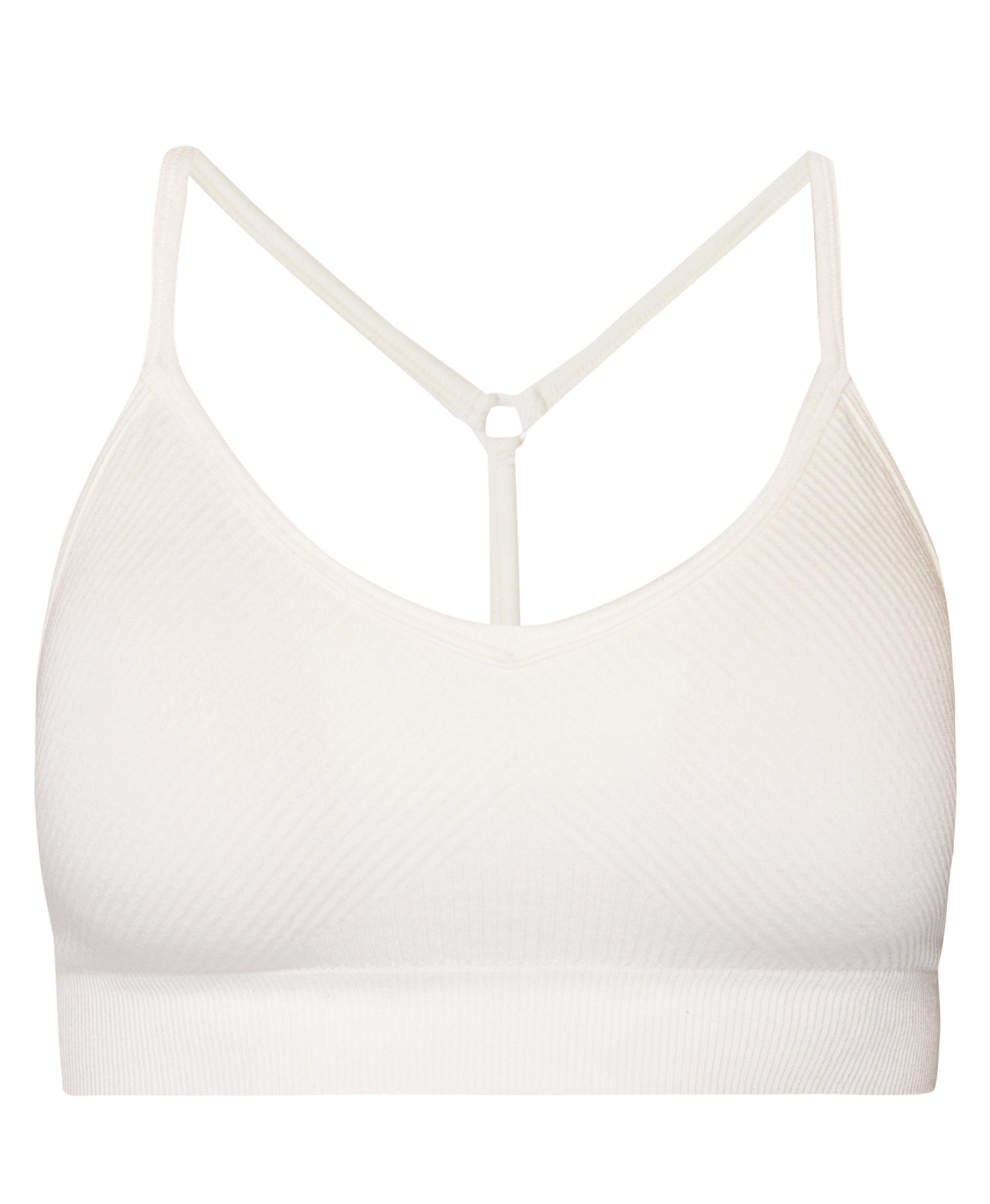 RUN & RELAX - Leyla Yoga Bamboo Bra in Pure White - Seamless Yoga