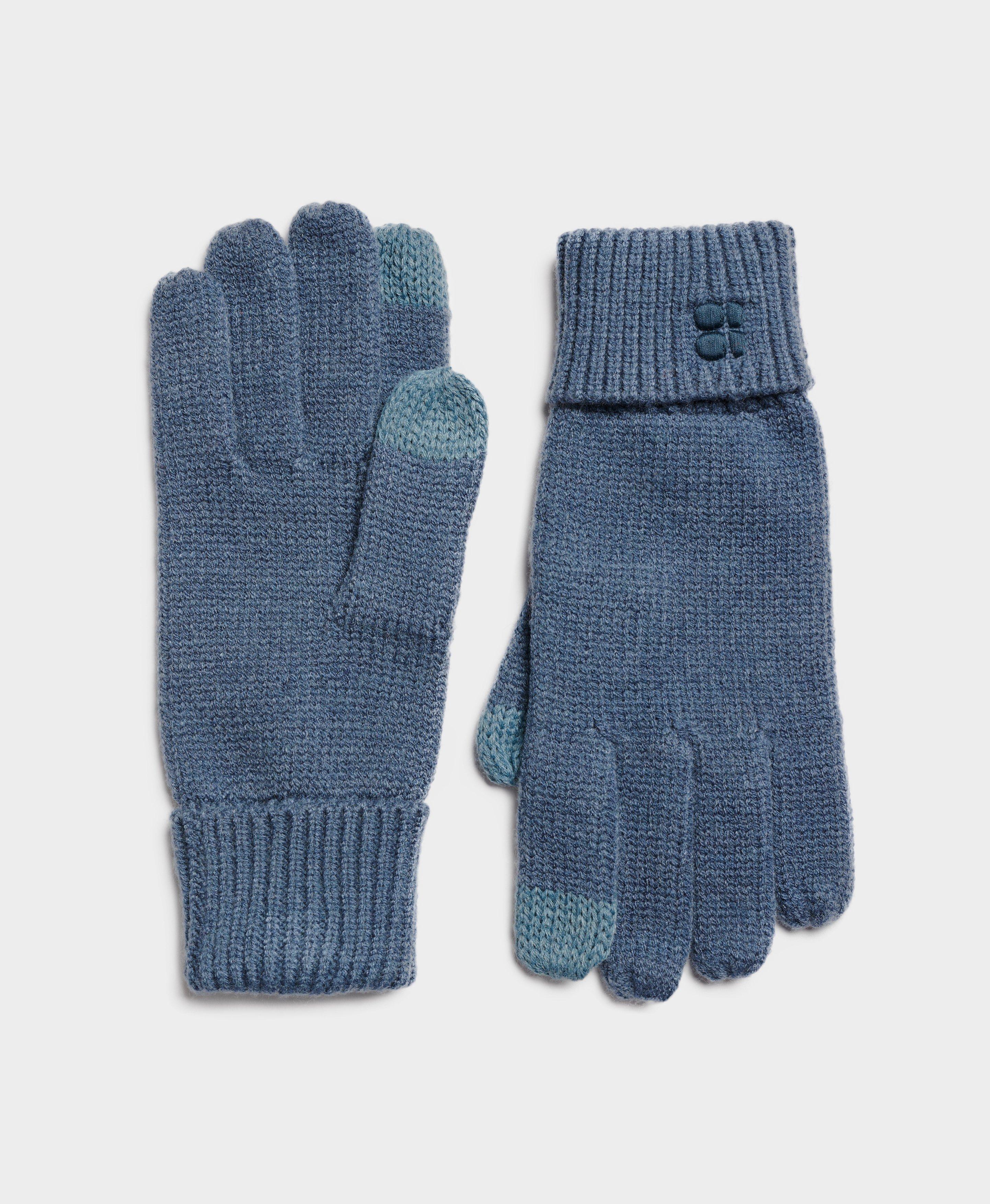 Blue on sale knit gloves