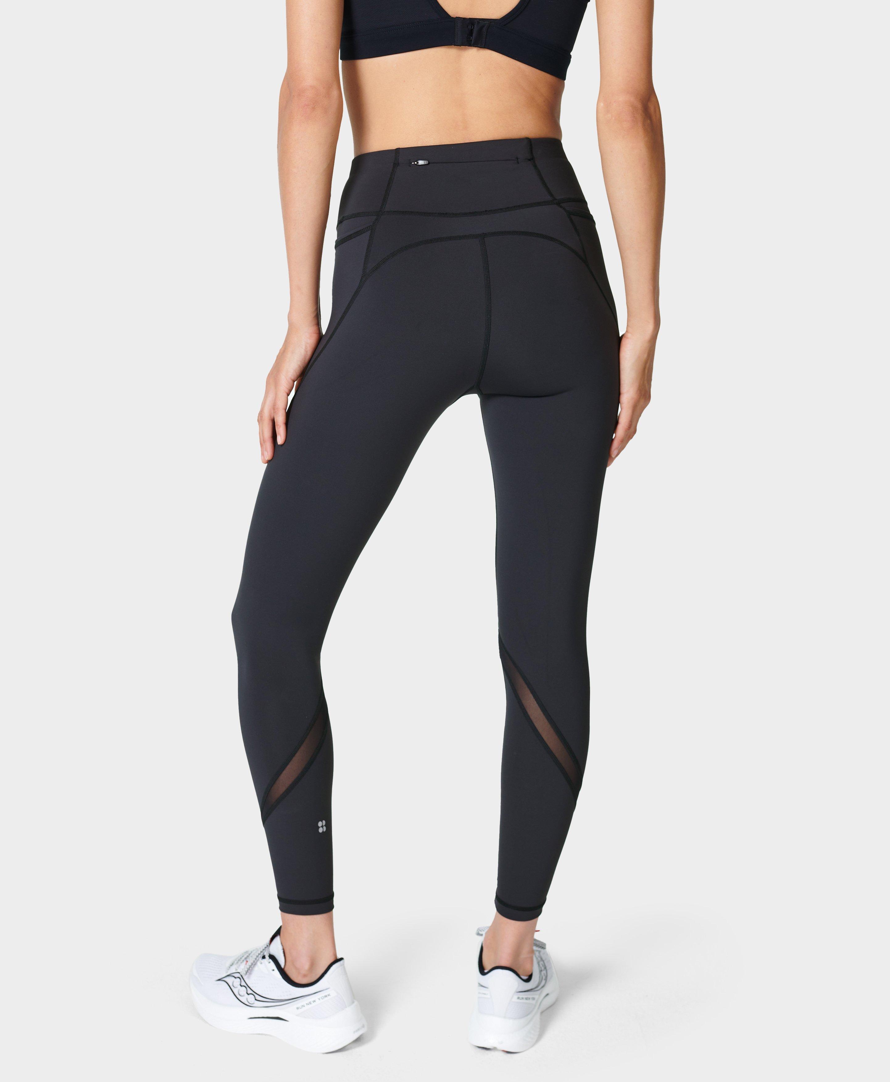 High-Rise Mesh-Panel Elevate Compression Crops for Women