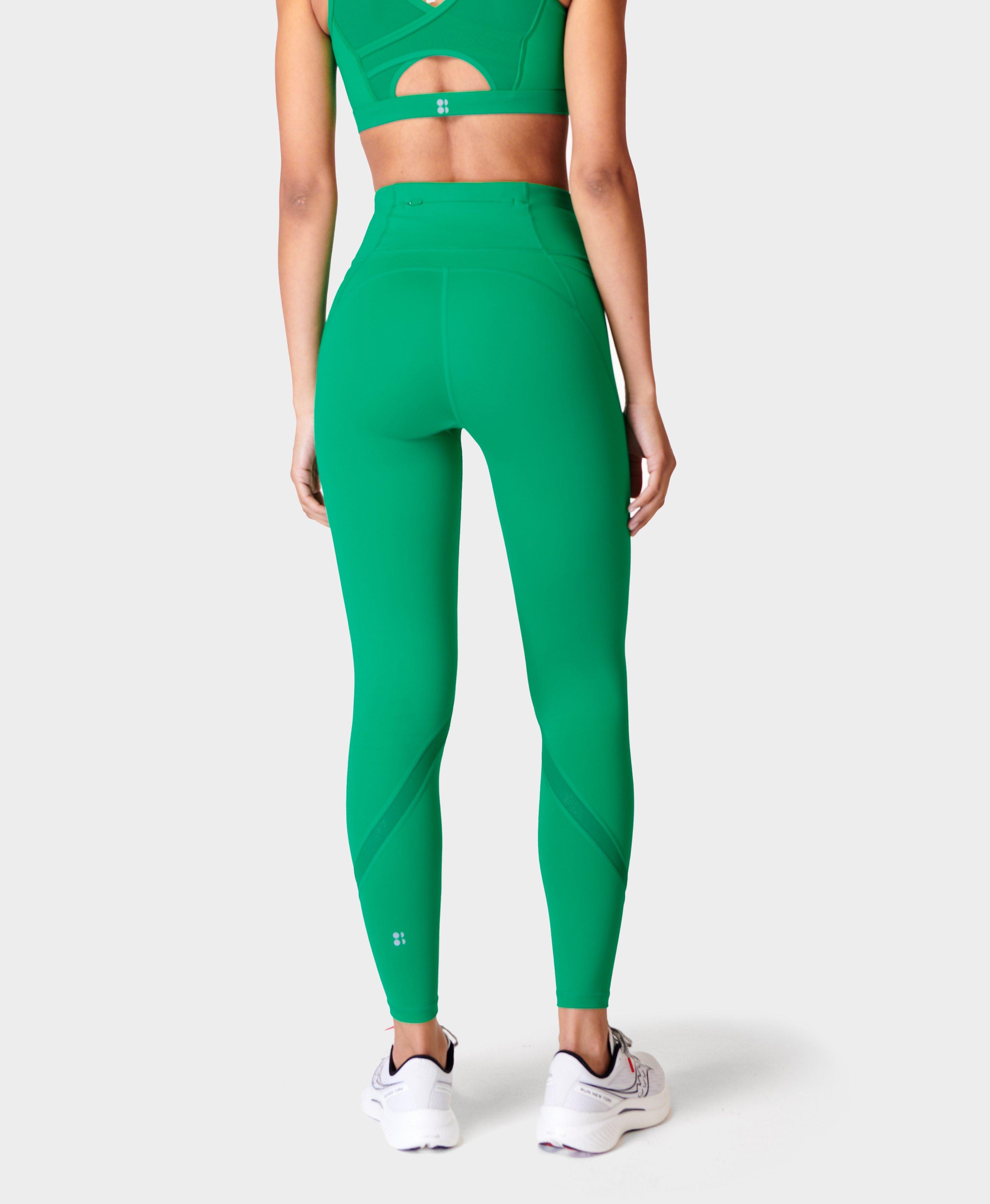 Lululemon Leggings Women's Size 4 Cropped Black/green Mesh - $45