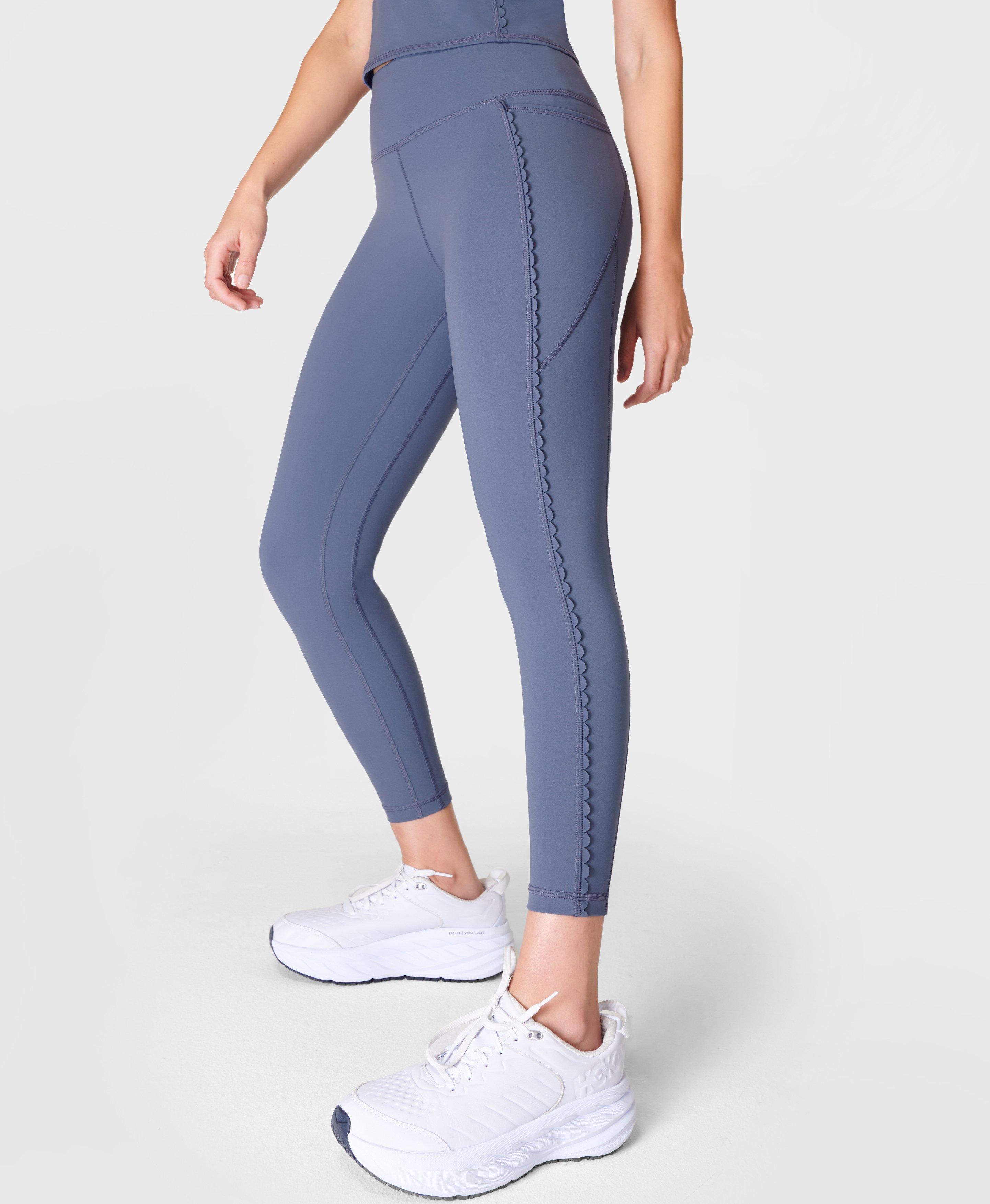 Super Soft Ribbed 7/8 Yoga Leggings - Endless Blue