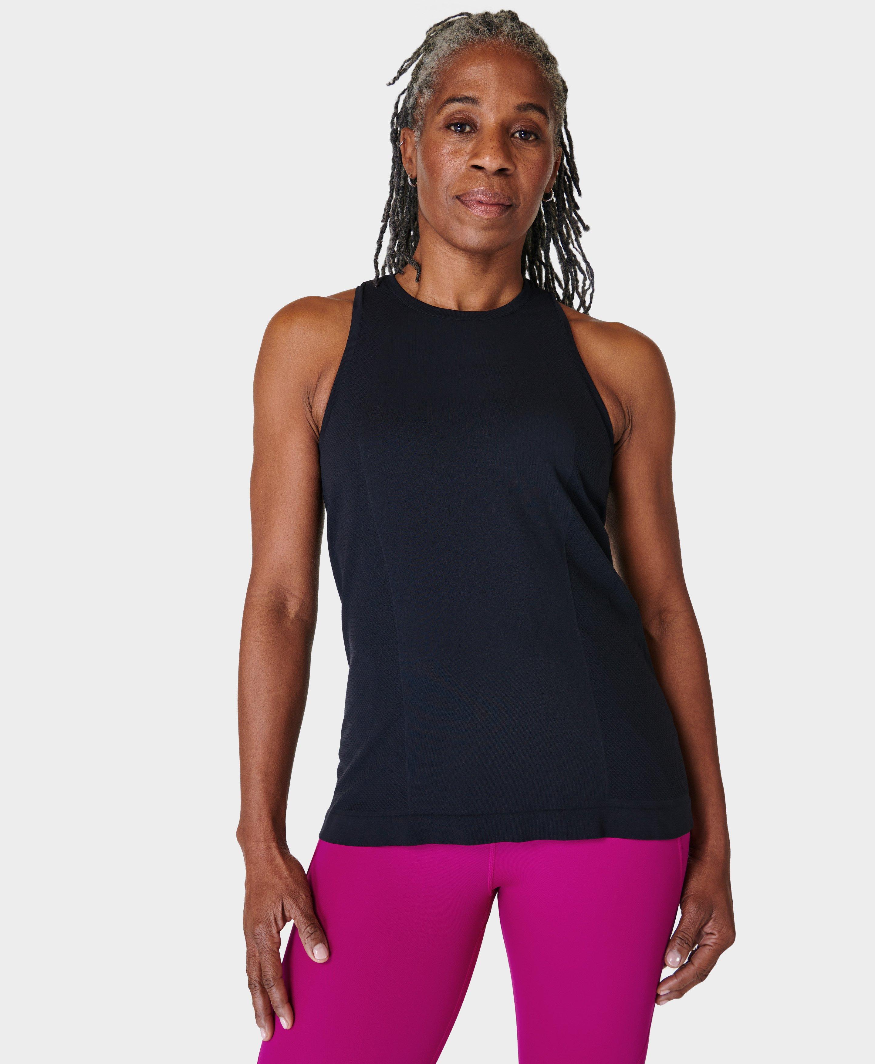 Dynamic Seamless Yoga Vest - Black, Women's Vests