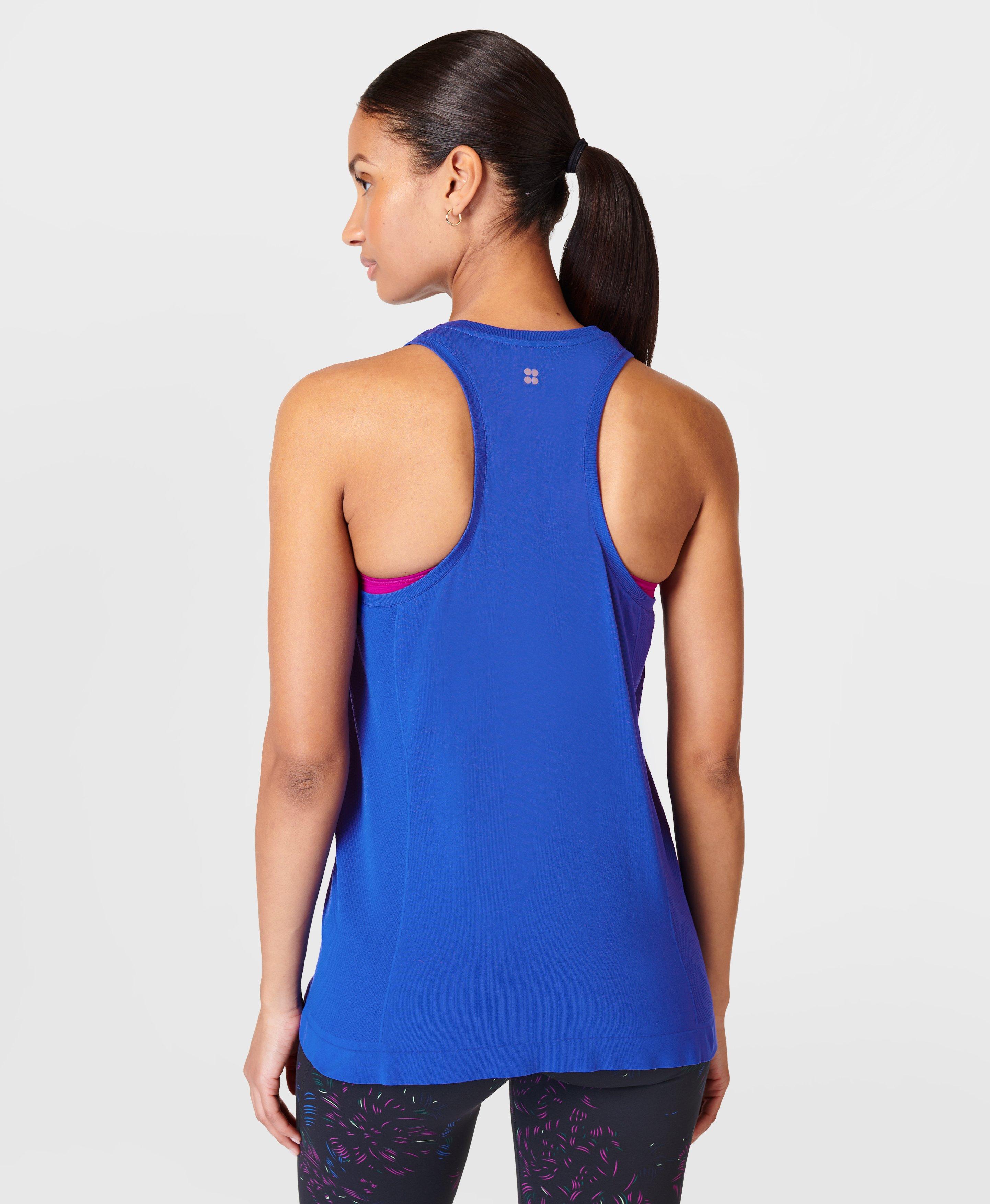 Athlete Seamless Featherweight Gym Vest - Lightning Blue, Women's Vests