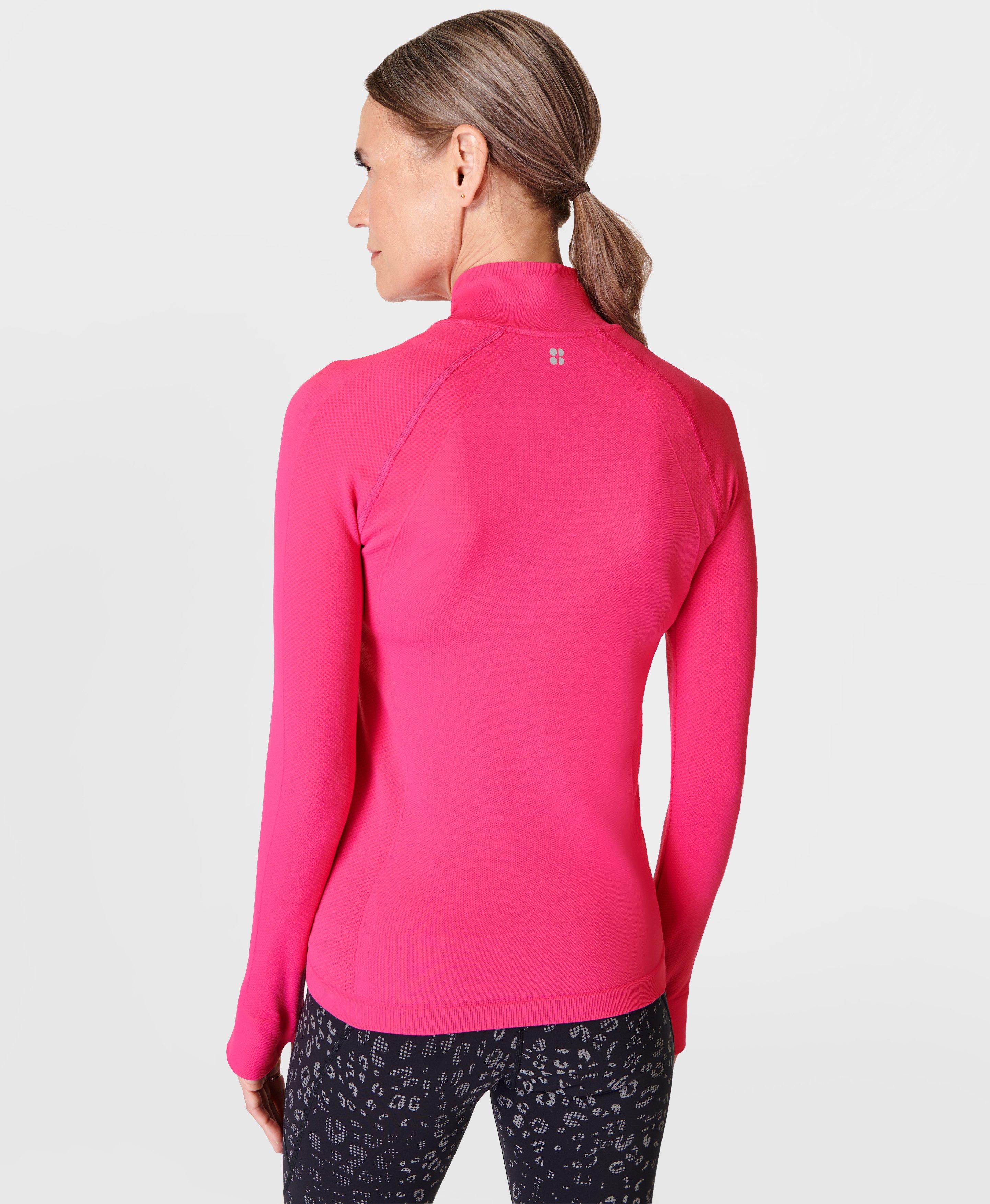 Athlete Doubleweight Seamless Workout Zip Up - Punk Pink