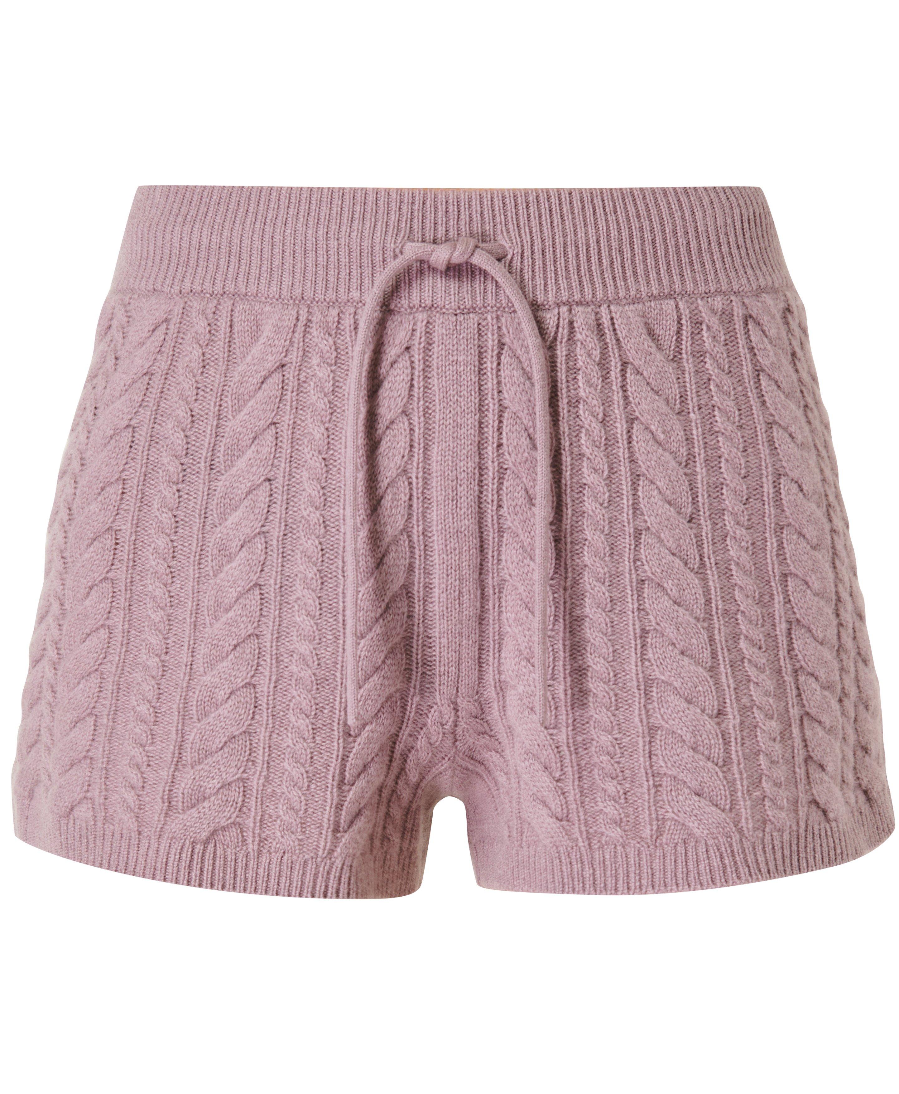 Cozy Grey Cable Knit Shorts - Sweater Shorts - Drawstring Shorts