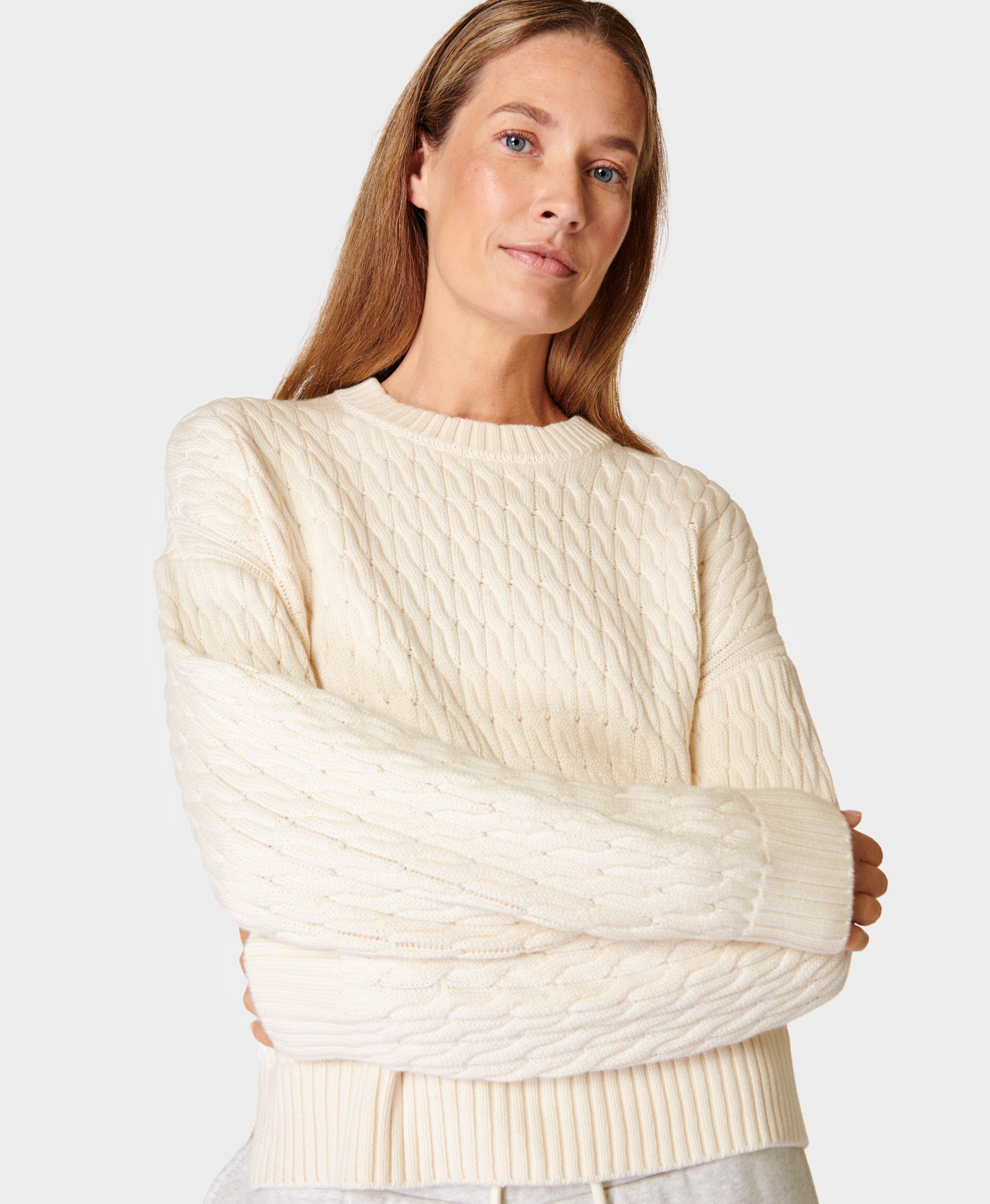 Cable knit sweater - Creamy White