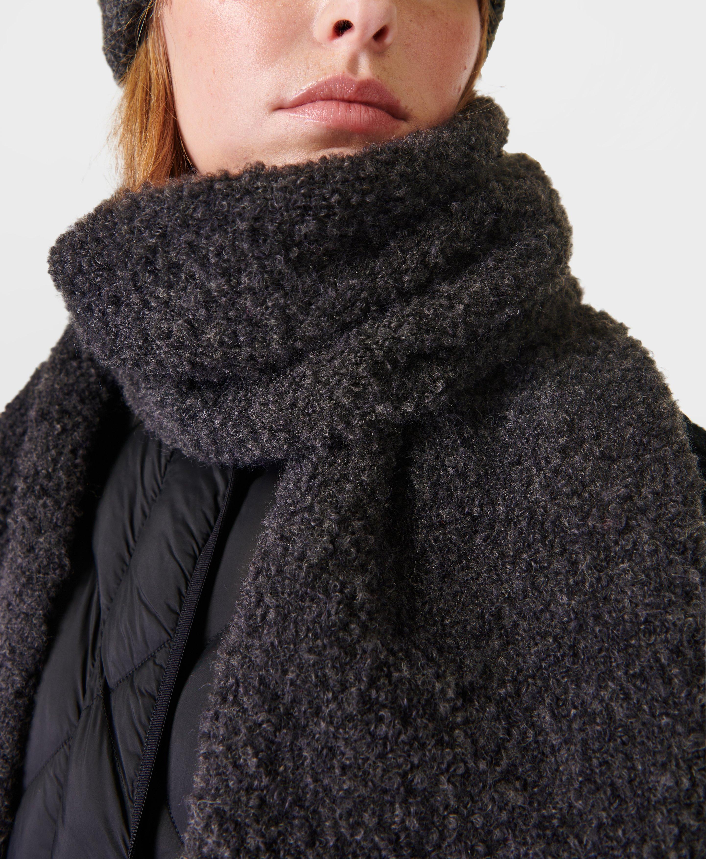 Boucle Knit Scarf - Urban Grey, Women's Accessories