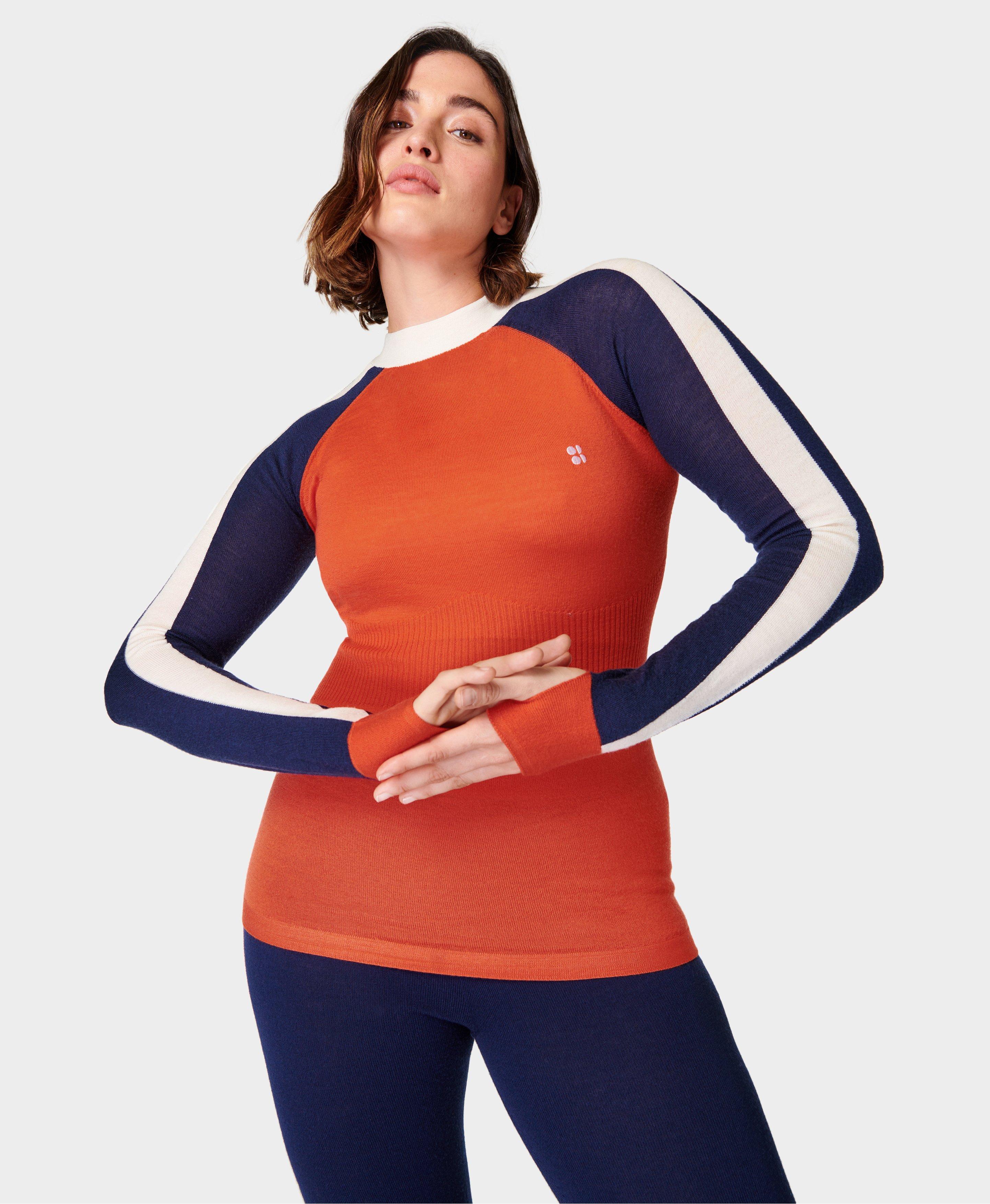 Colour Block Merino Base Layer Top - Firebird, Women's Ski Clothes