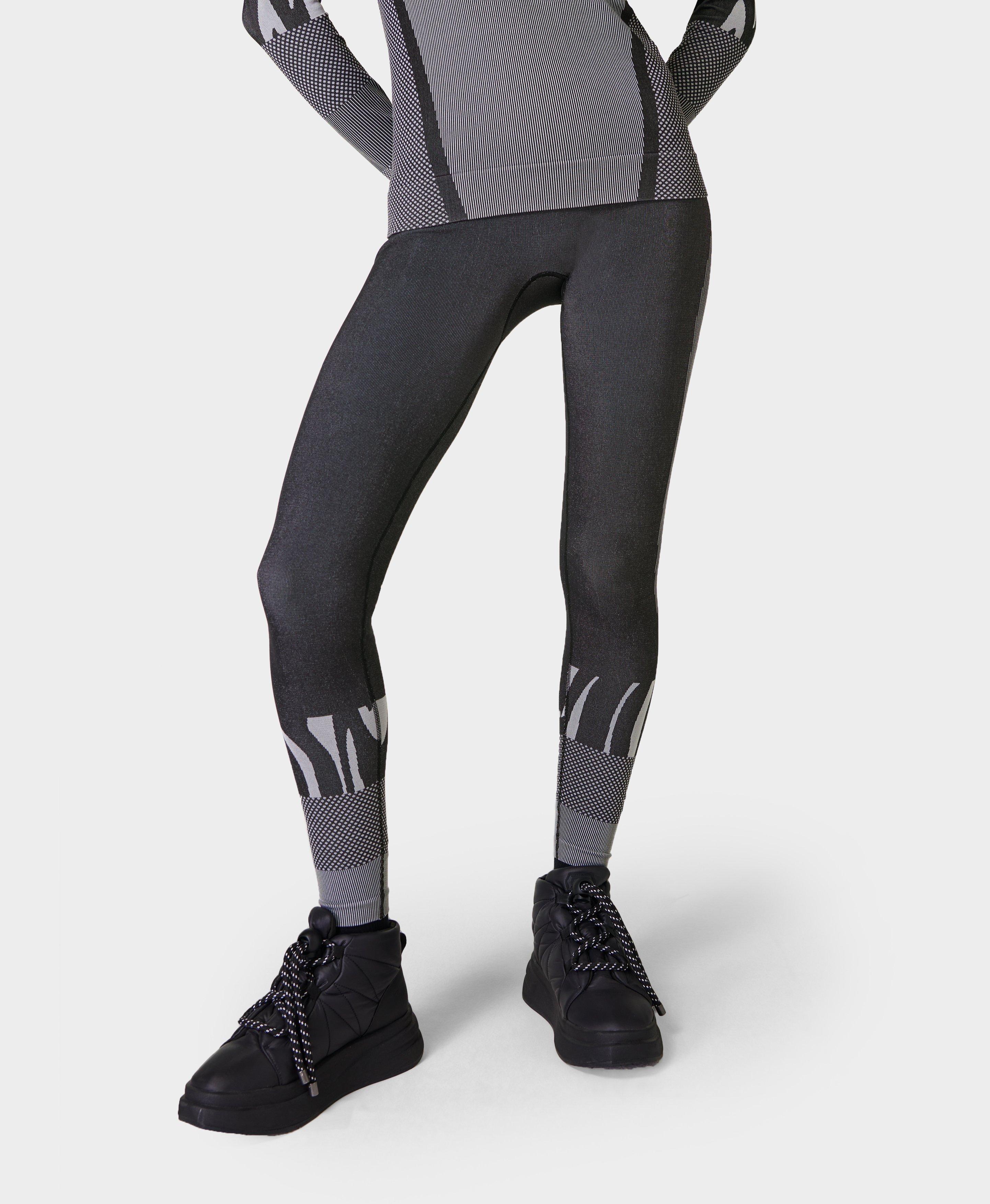 NEW Sweaty Betty Ski Base Layer Leggings SB6220 - Black Geo