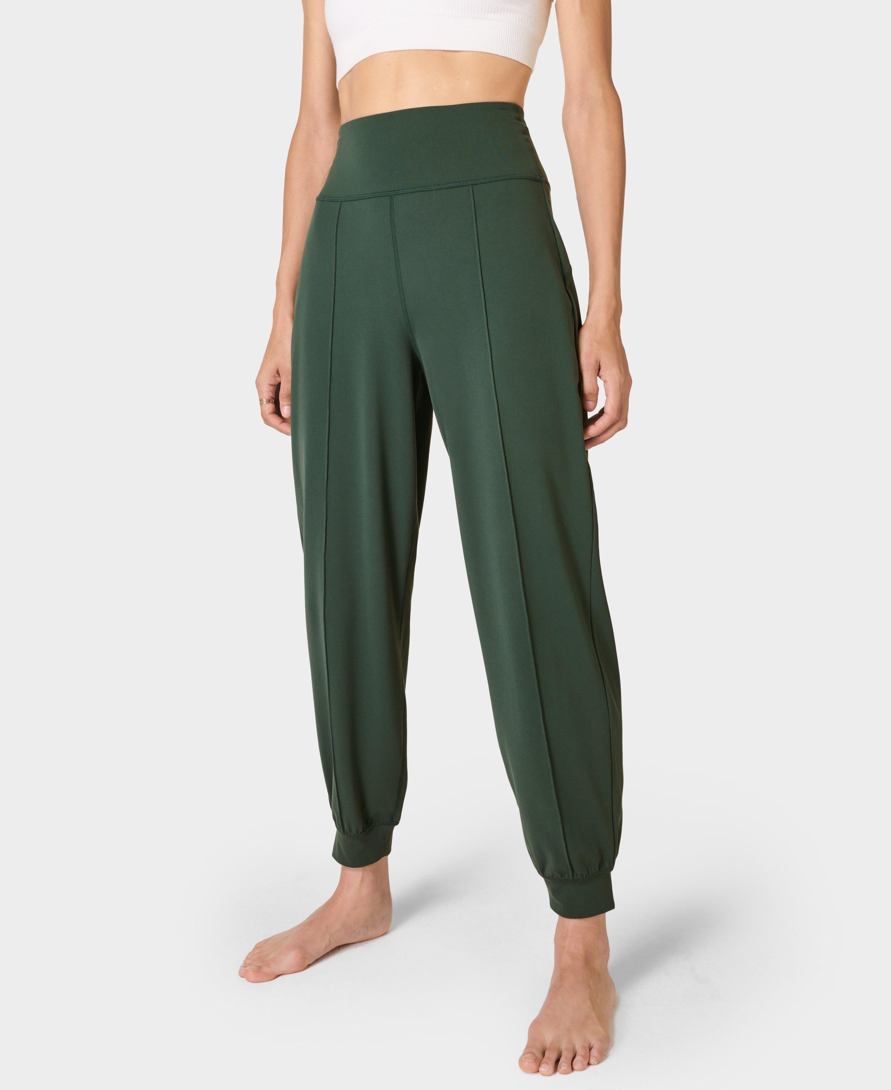 Hey Honey Regular Workout Pants in Green, Jade