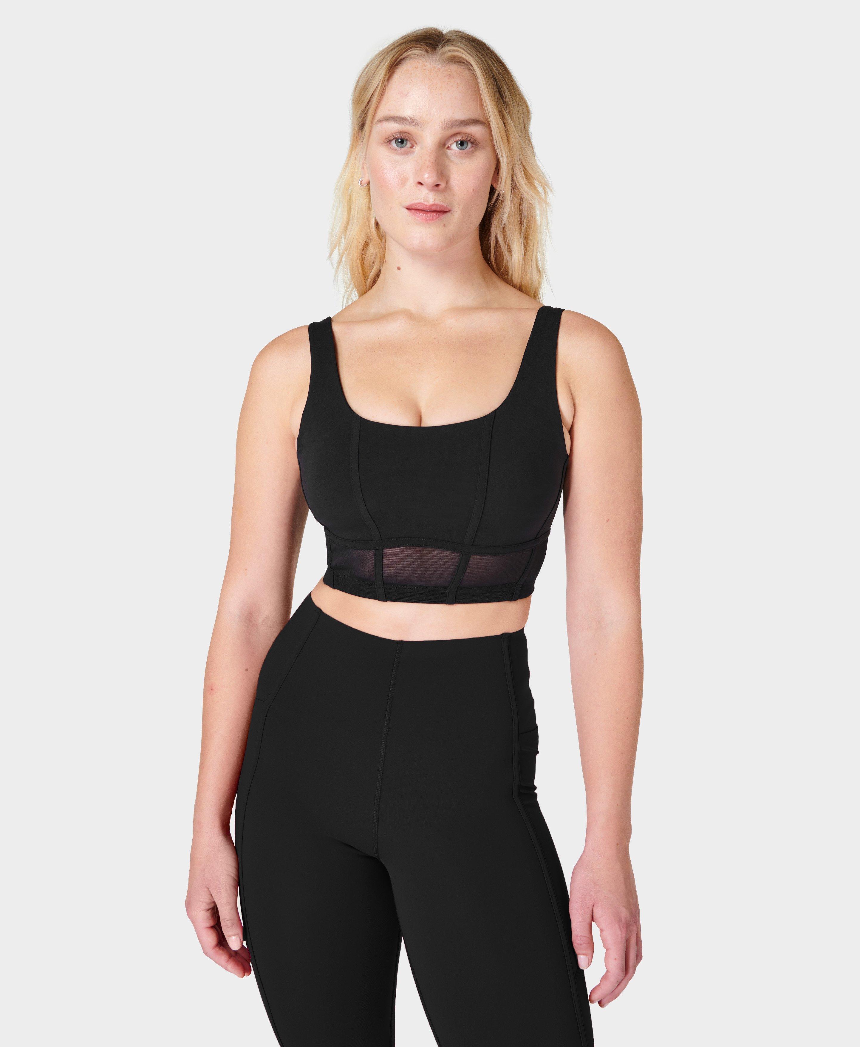 Sweaty Betty POWER CONTOUR CORSET - Medium support sports bra - black -  Zalando.de