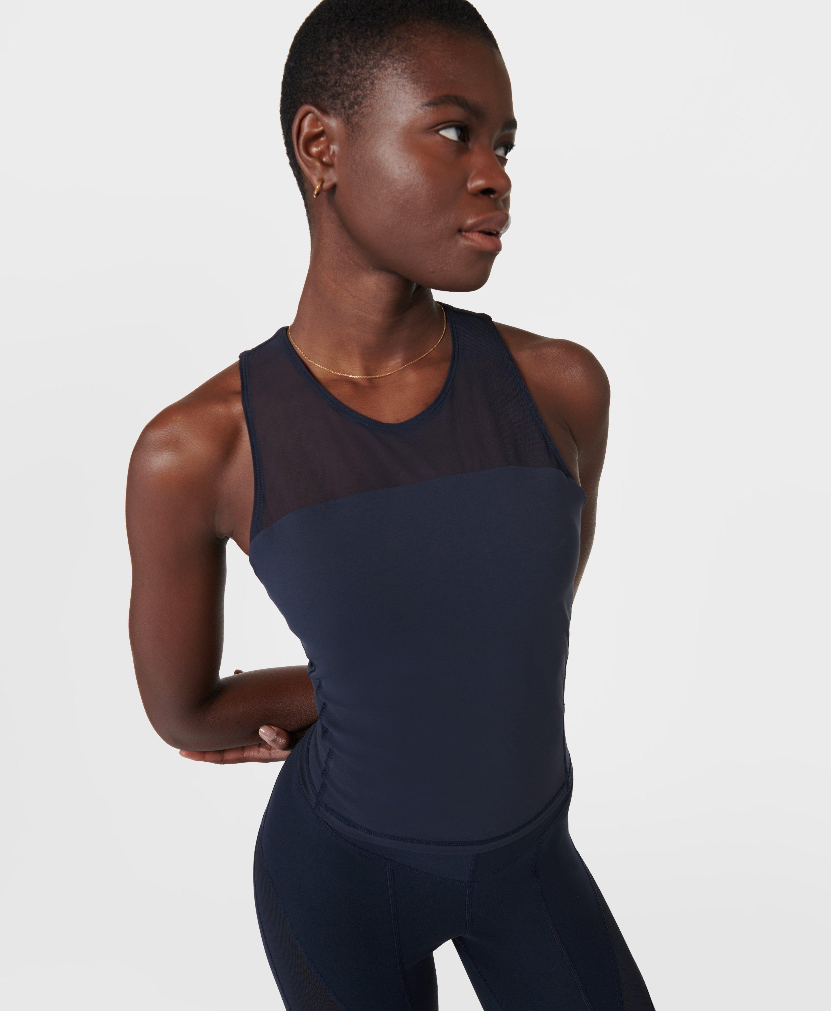 Sweaty Betty POWER FRAME WORKOUT - Top - navy blue/dark blue 