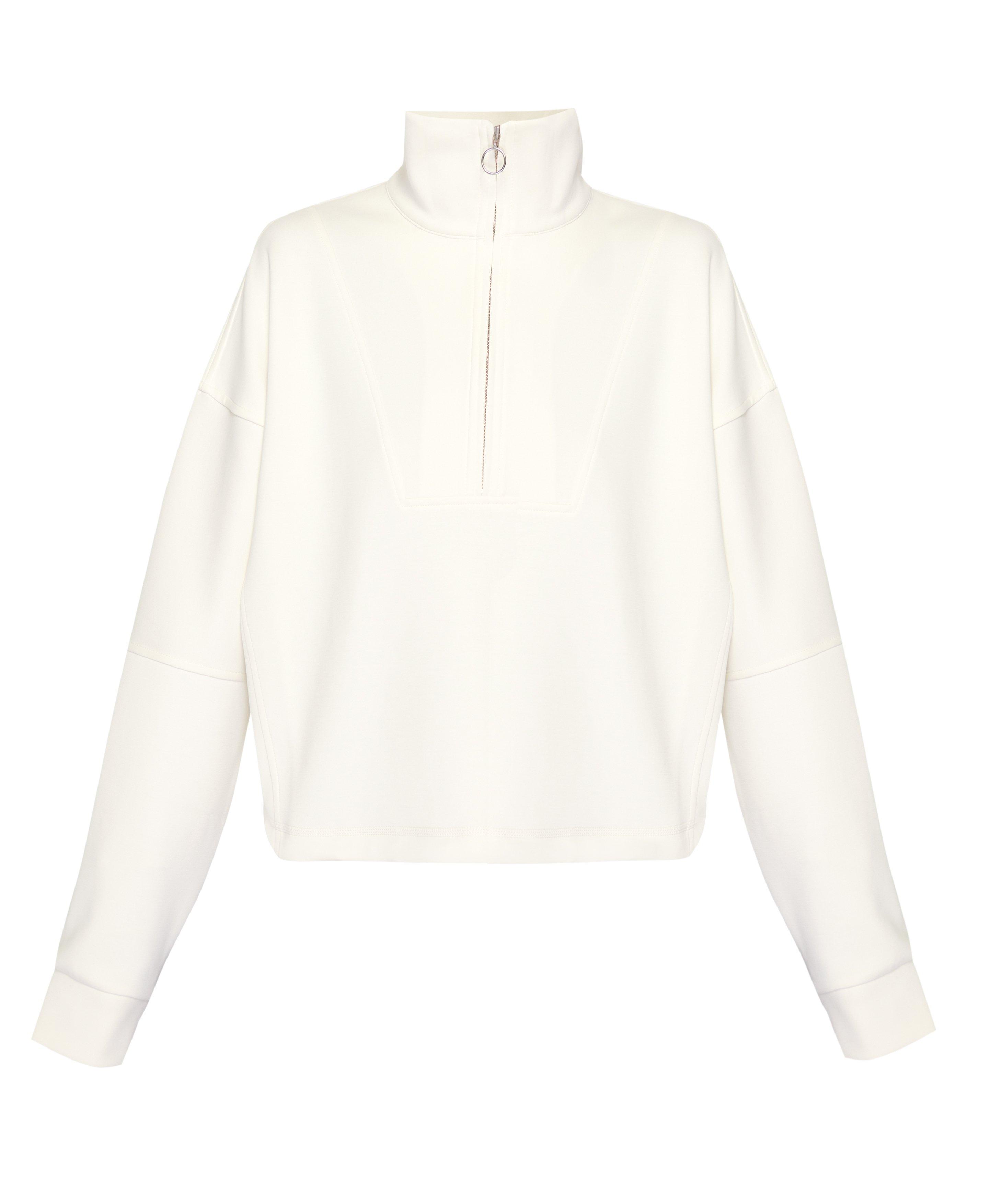 Sand Wash Funnel Neck Half Zip - Studio White | Women's Jumpers