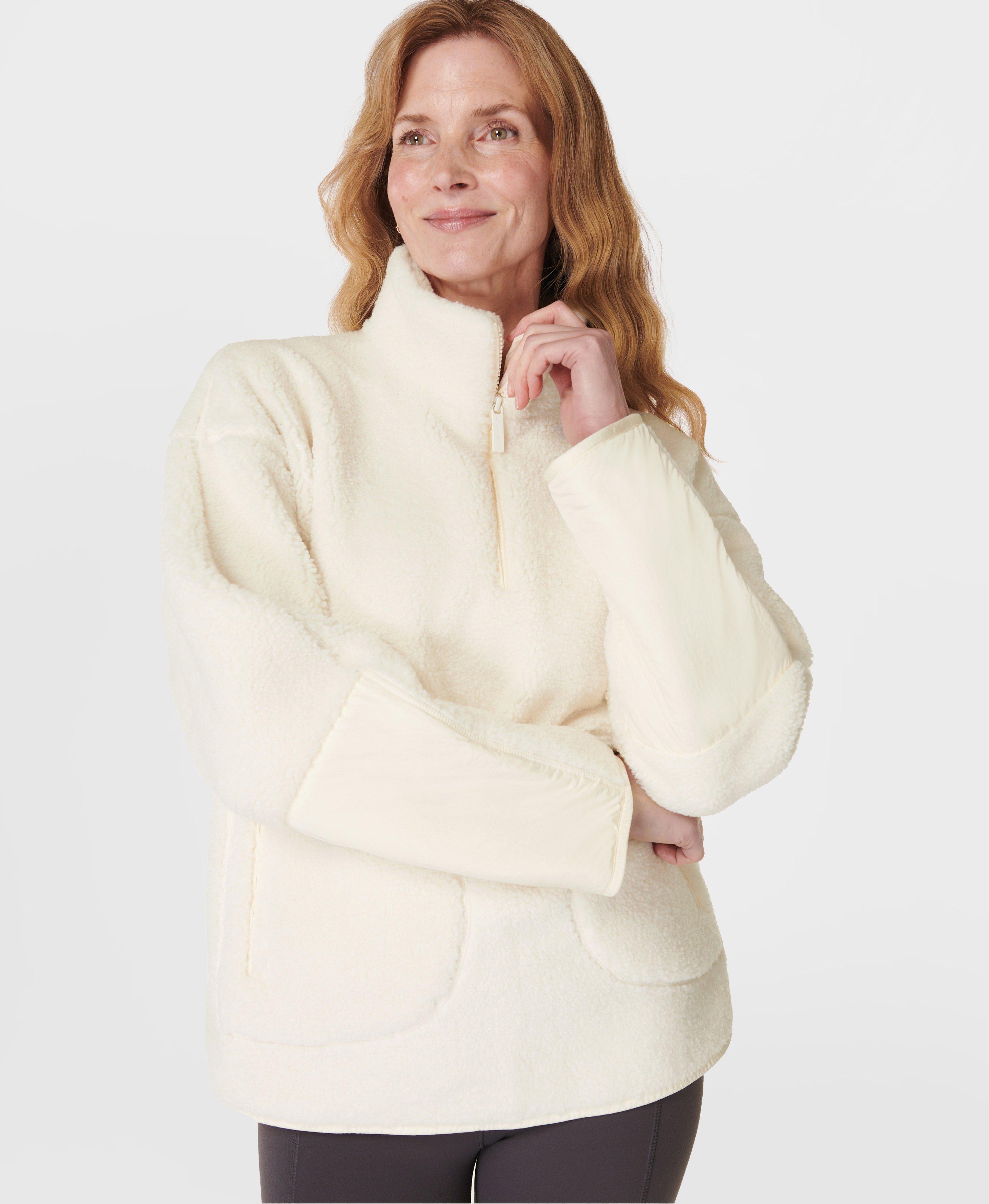 Fluffy half 2024 zip pullover