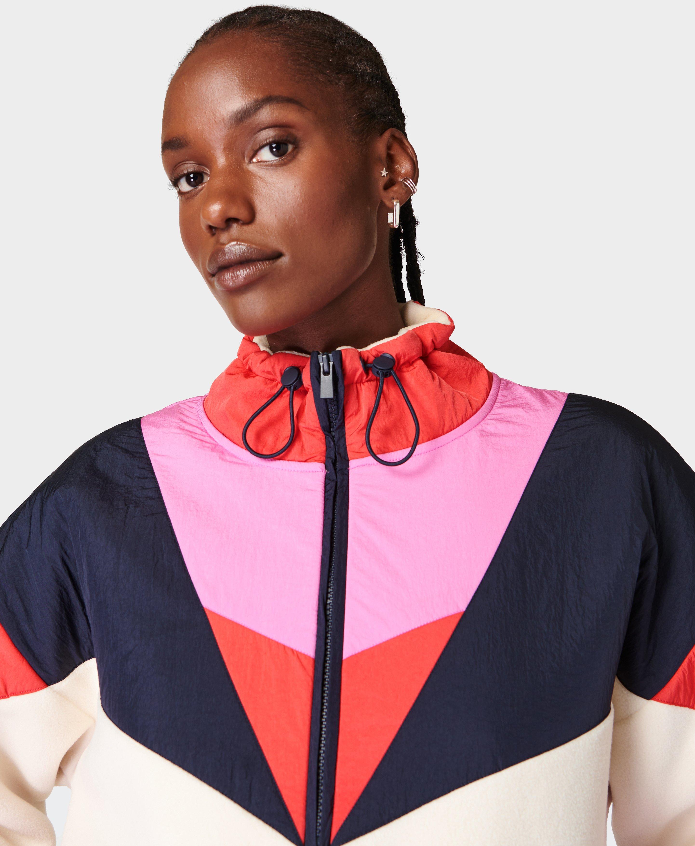 Colour block sale half zip sweatshirt