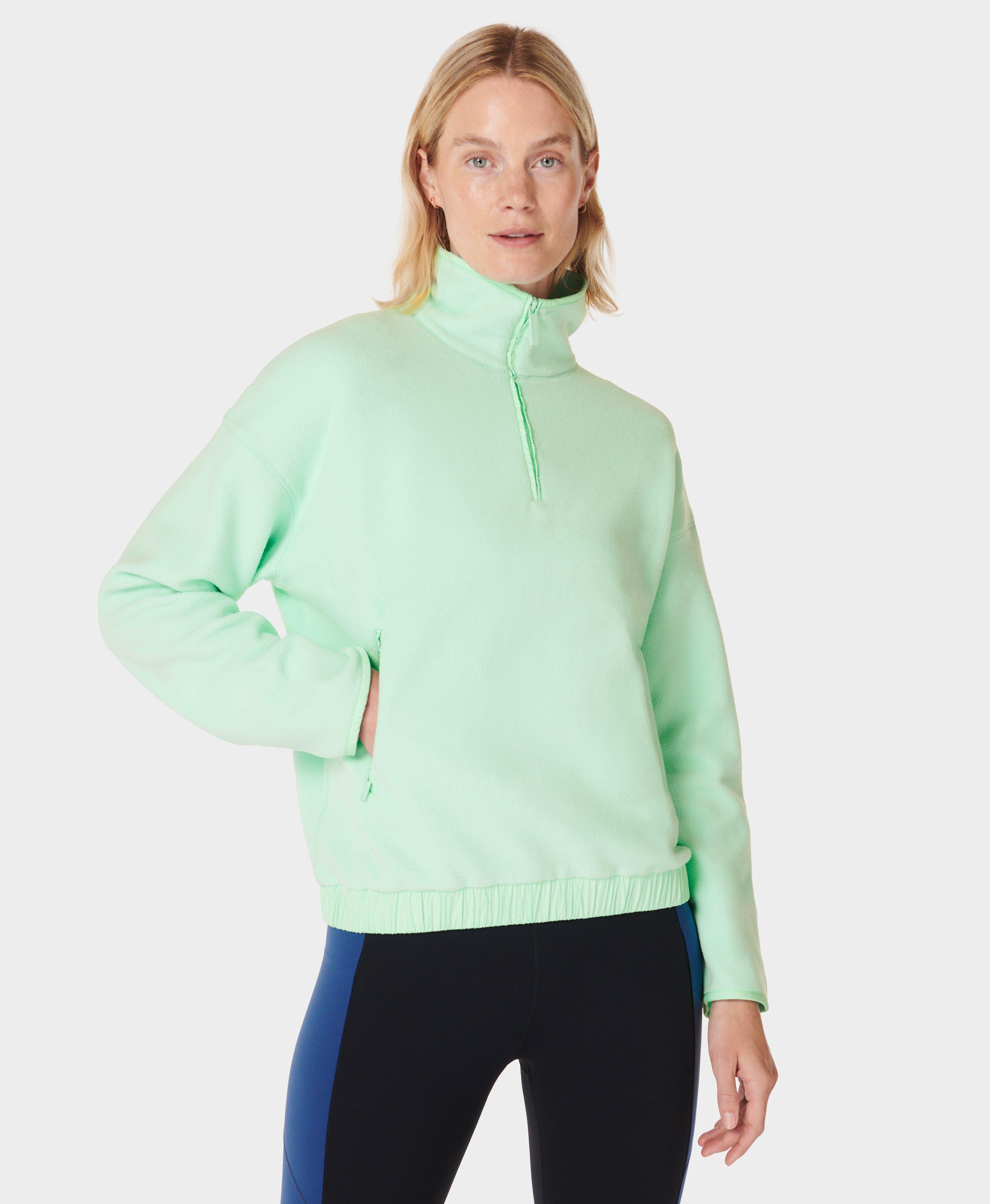 Sweaty outlet Betty Windbloc polartec mint color fleece hoodie pullover