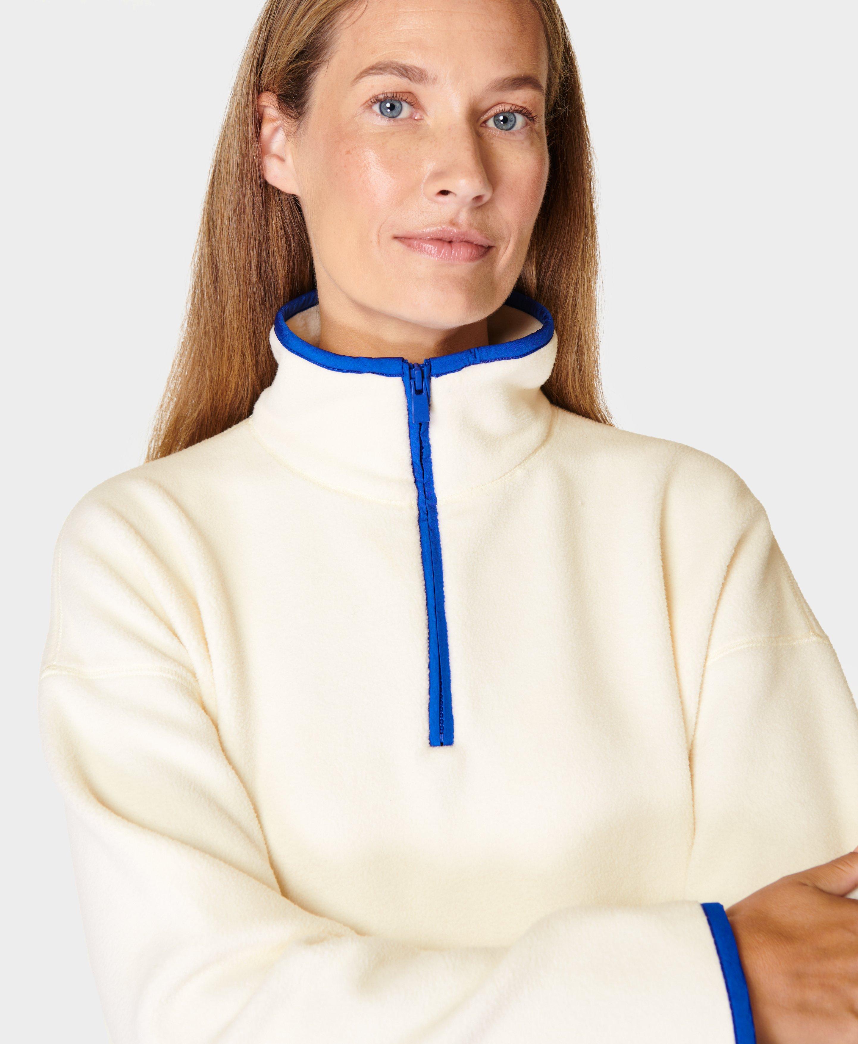 Mallow Fleece Half Zip Pullover - Studio White