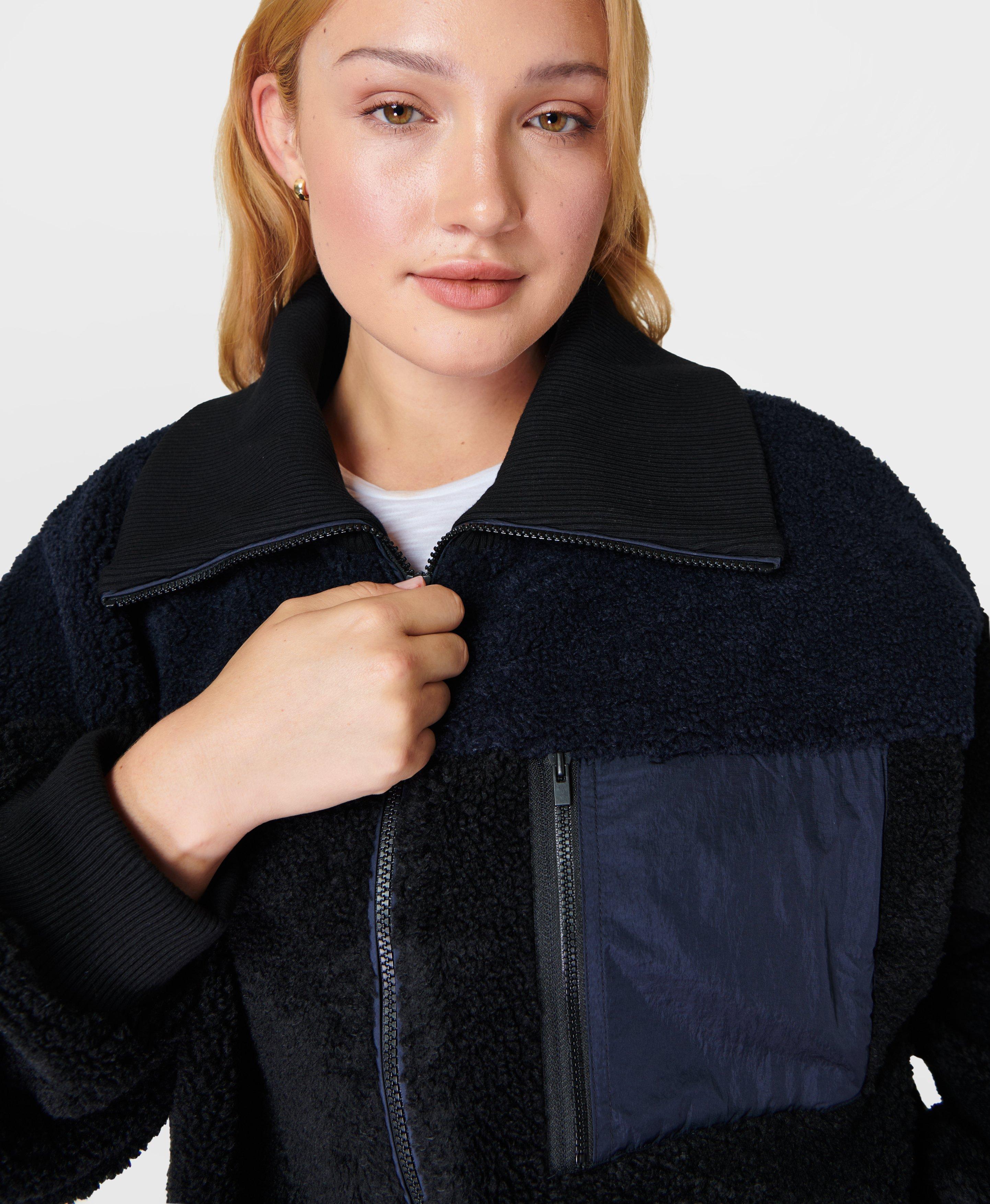 Navy blue zip discount up jacket women's