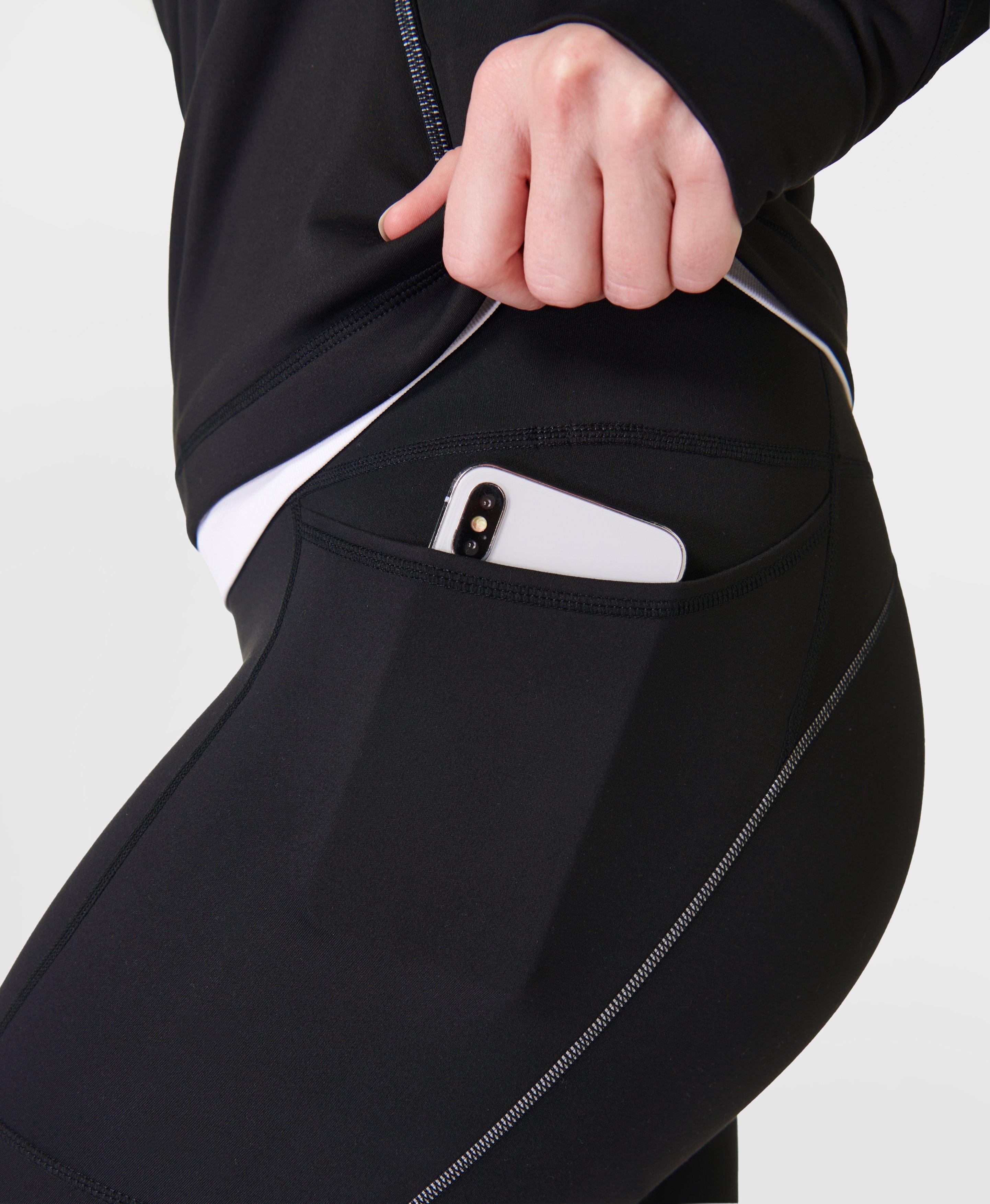 Reflective Pocket Leggings - Black