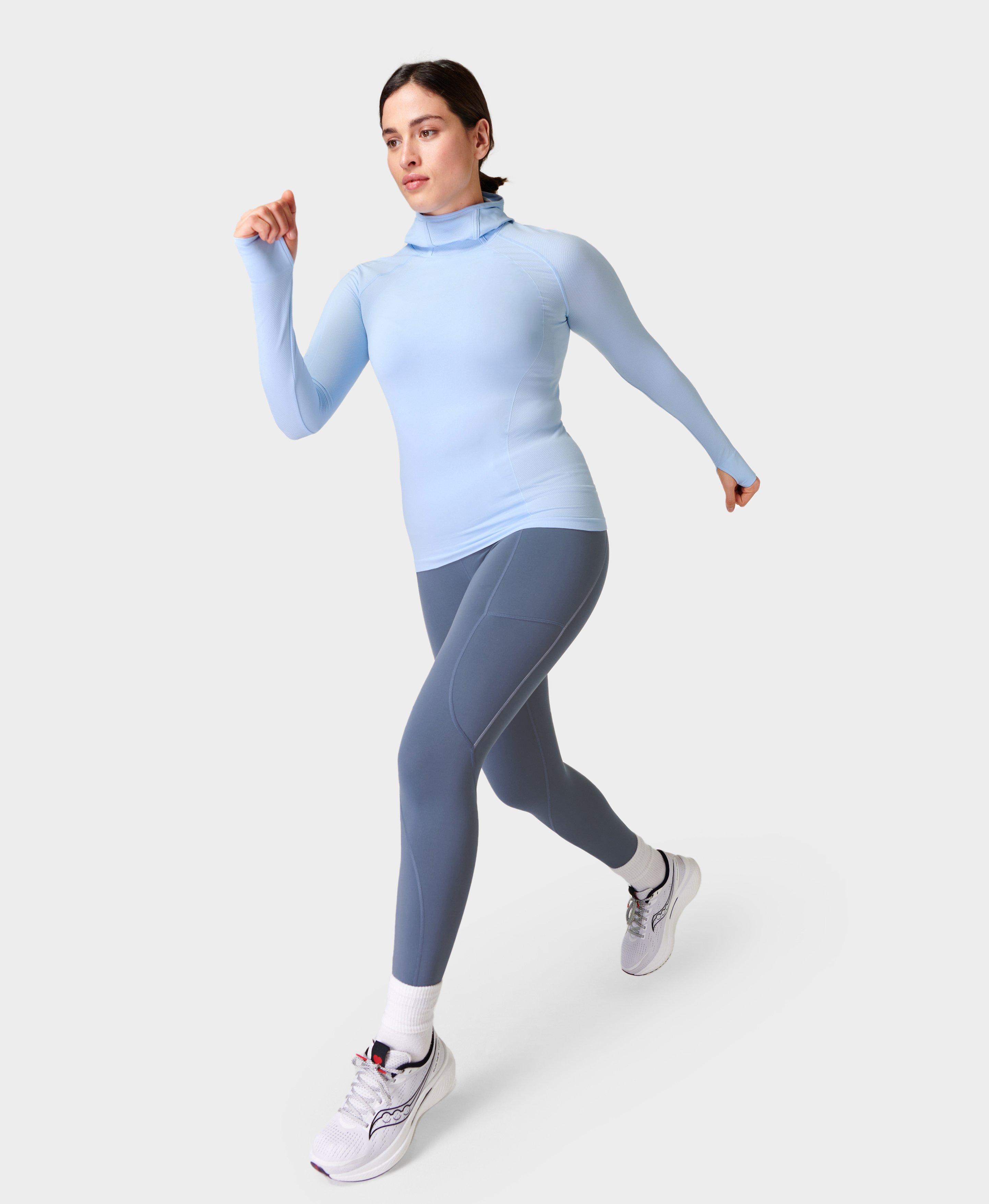 SWEATY BETTY Therma Boost Stretch Running Leggings in HOURBLUE