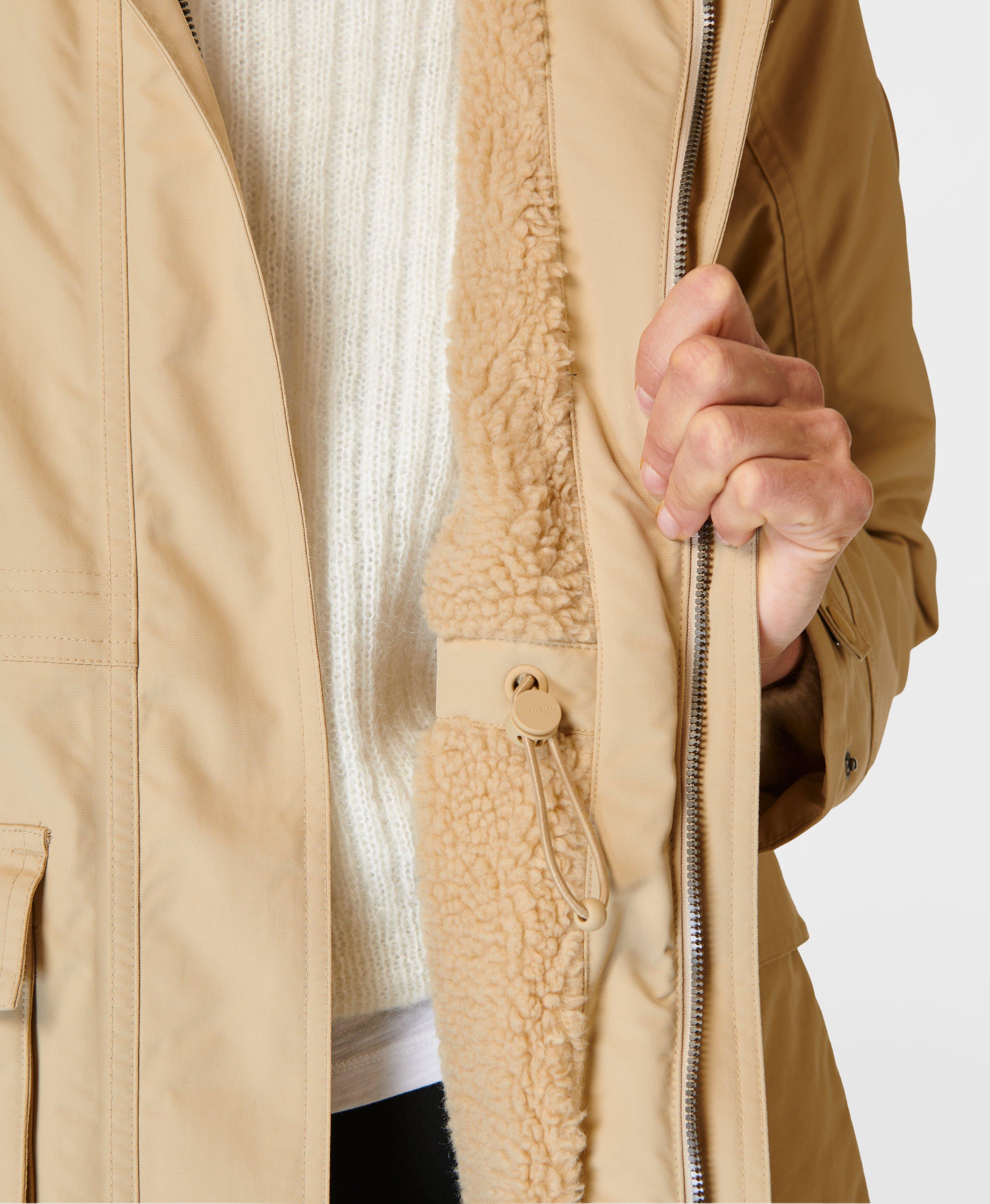 Beige parka hot sale coat womens