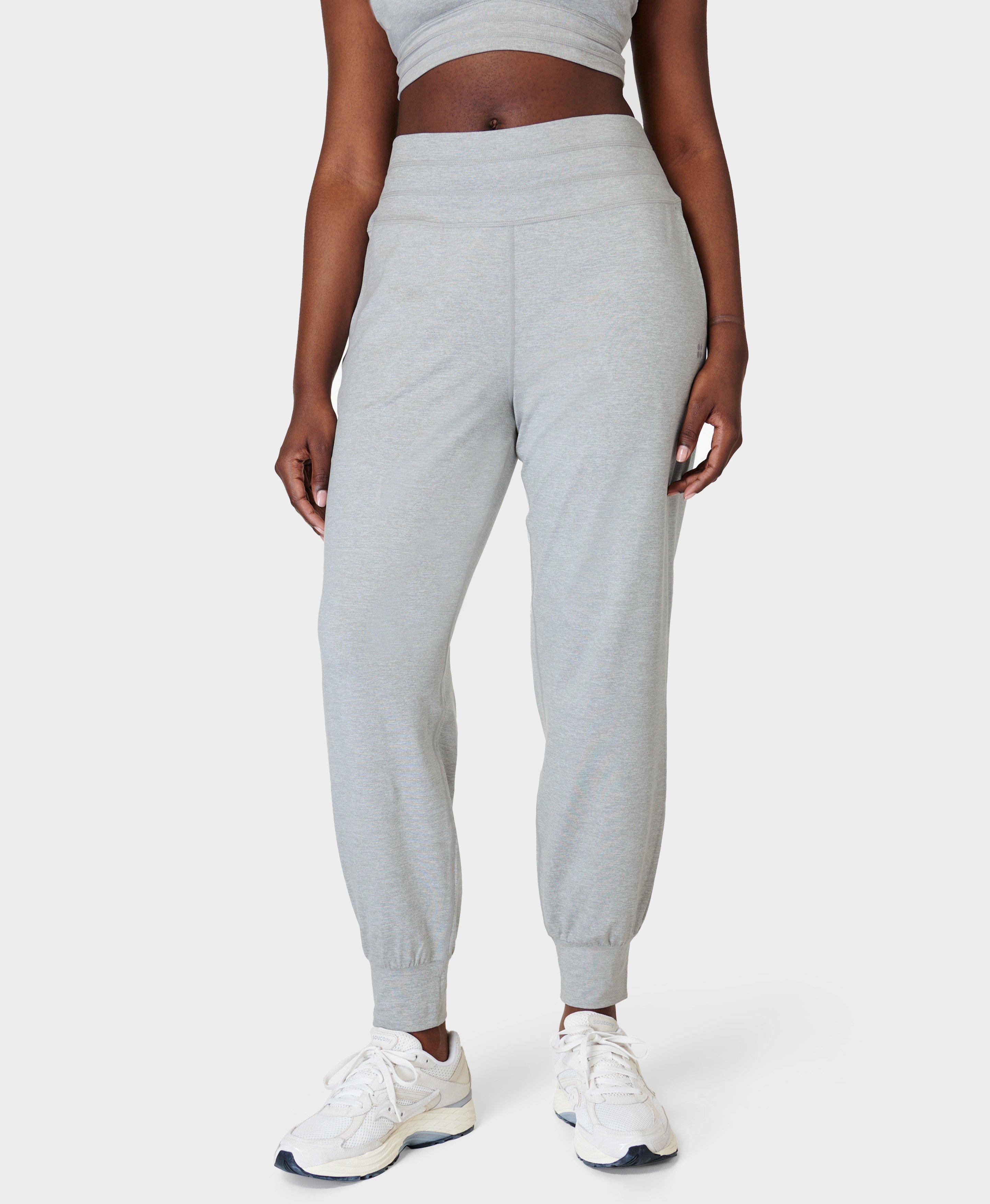 Gaia Yoga Pants - Light Grey Marl, Women's Trousers & Yoga Pants