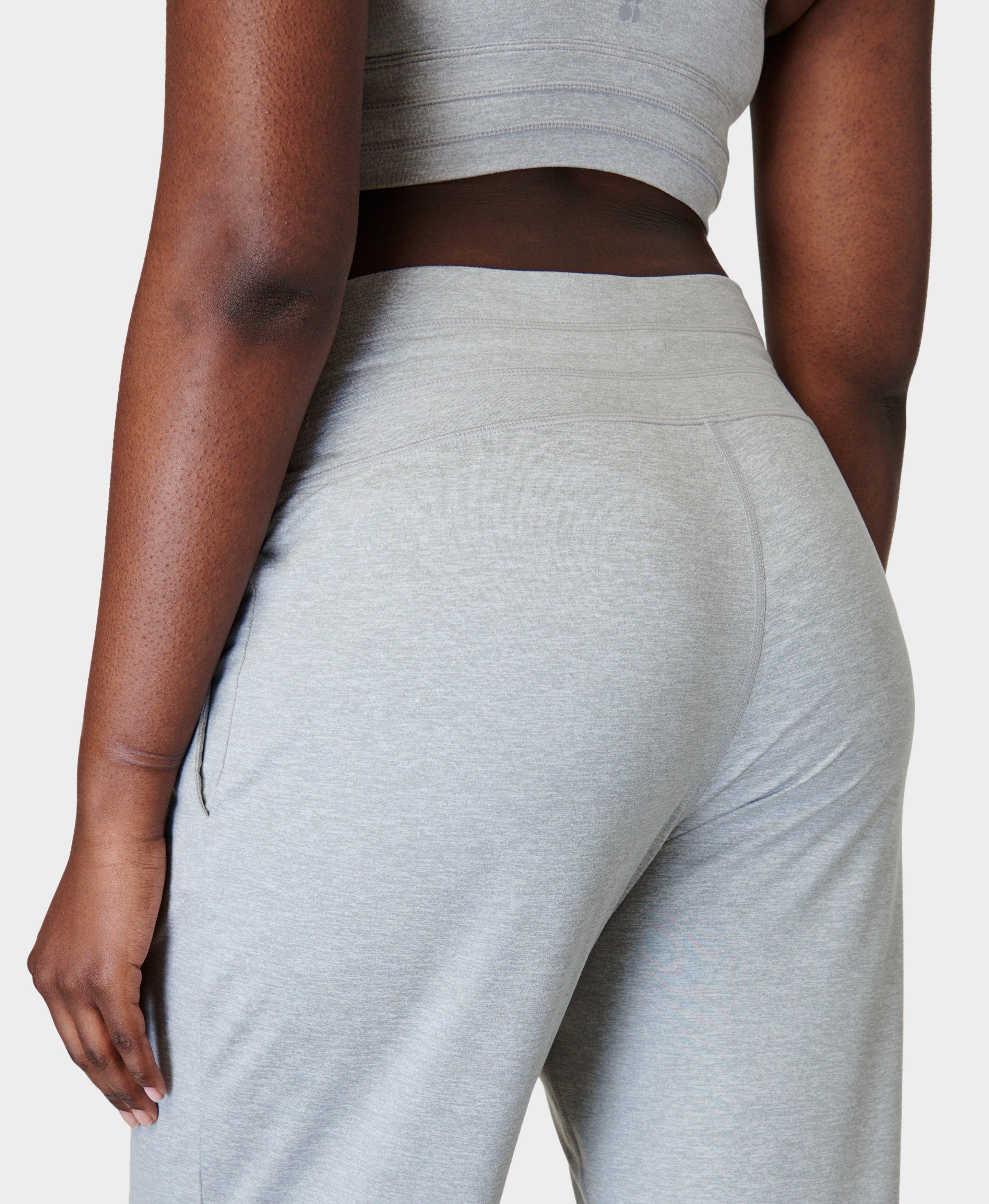 Gaia Yoga Pants - Light Grey Marl, Women's Trousers & Yoga Pants