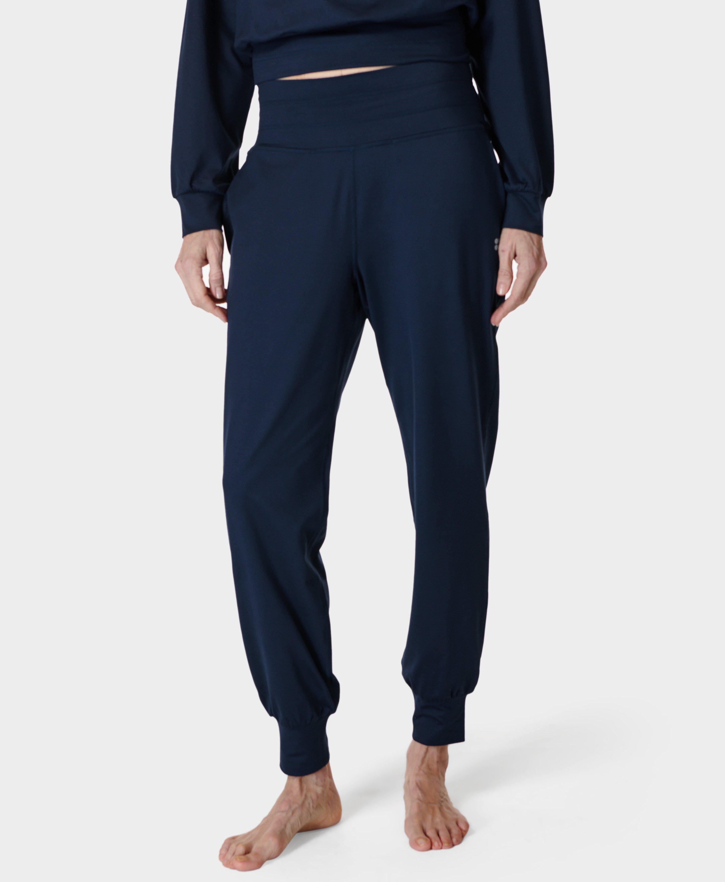 Gaia Yoga Pants - Navy Blue, Women's Trousers & Yoga Pants