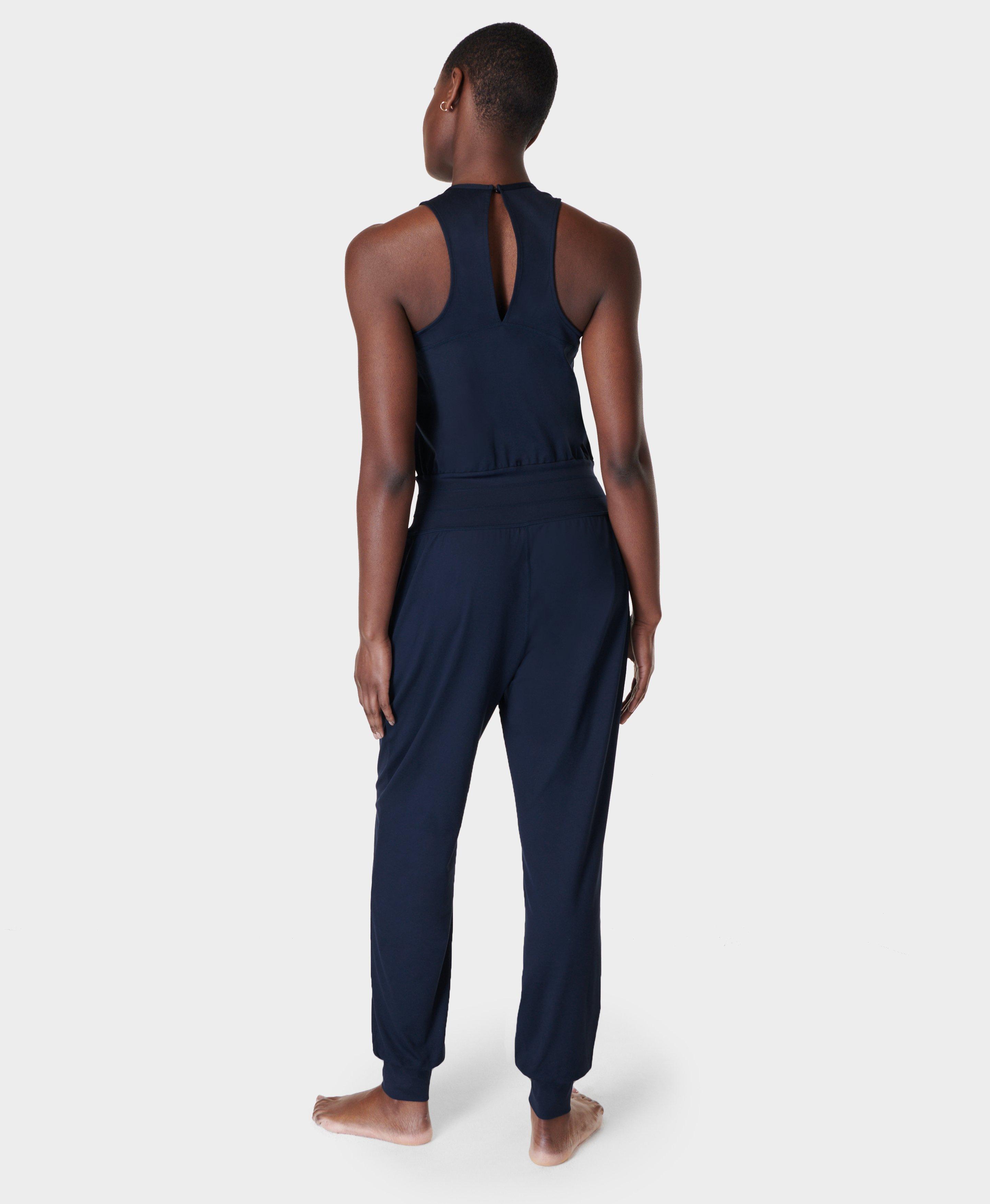 Gaia Yoga Jumpsuit - Navy Blue  Women's Dresses and Jumpsuits