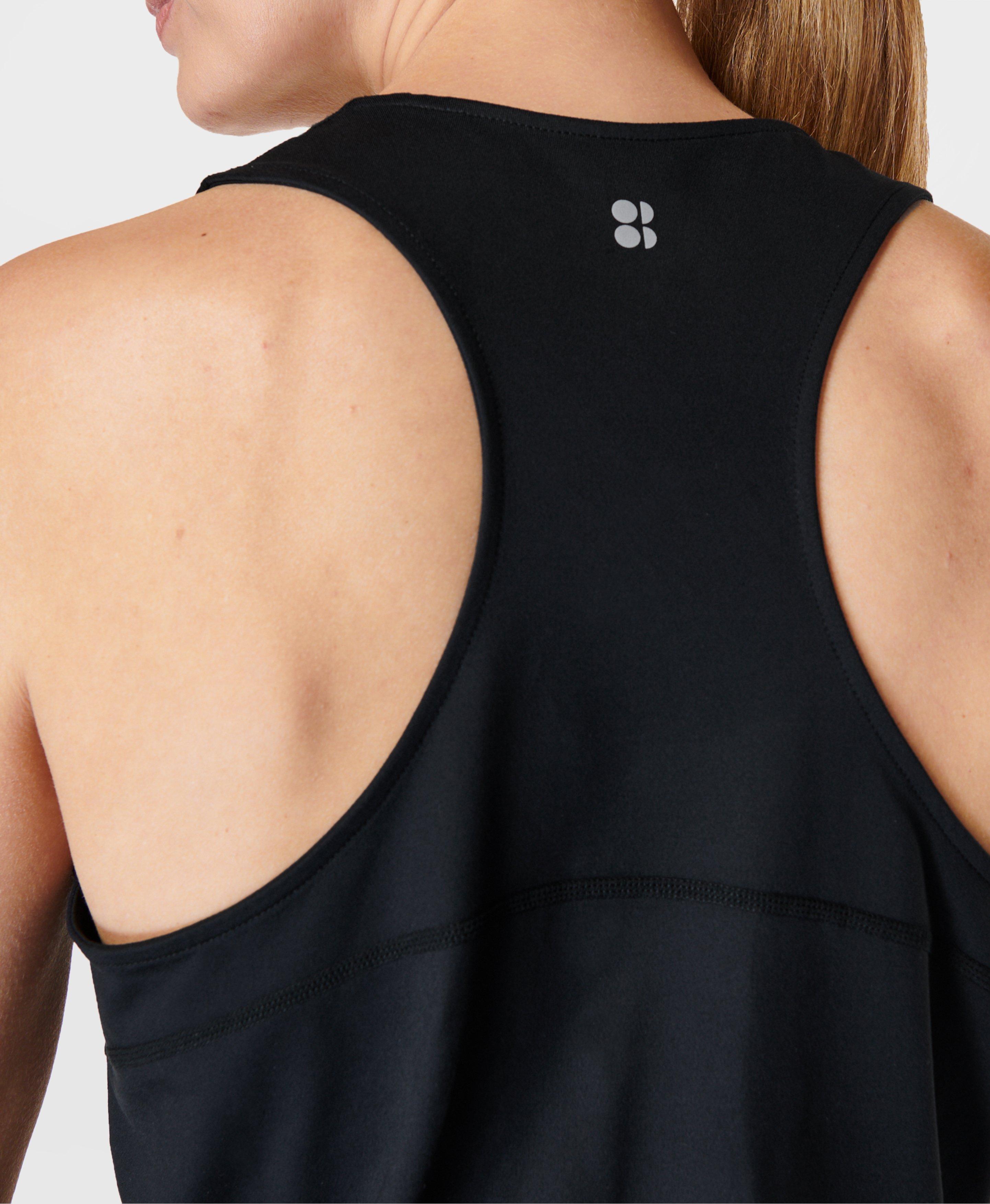 Girl's Solid Black Yoga Vest Tank Top, SHOP NOW