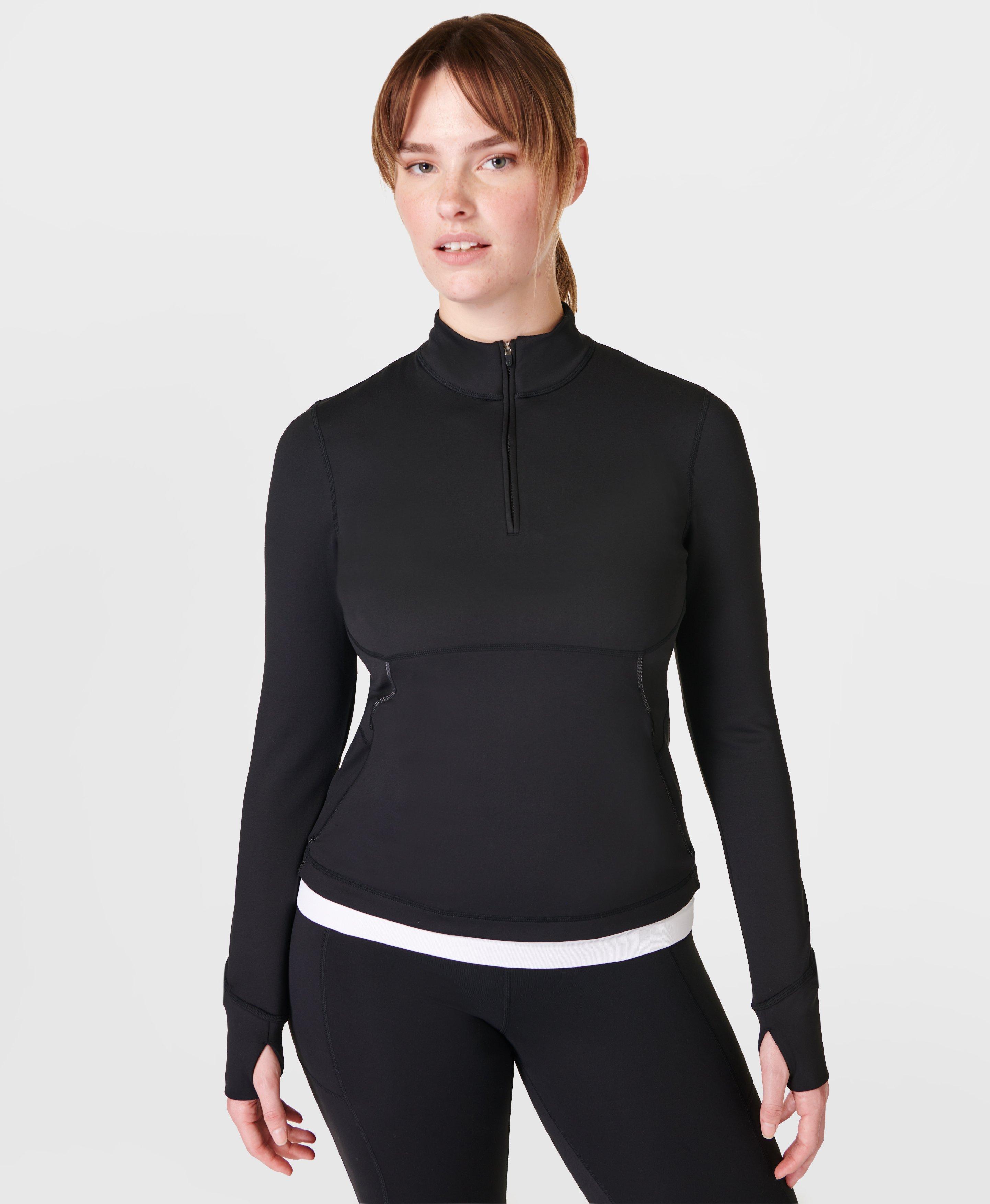  Sweaty Betty Women's Therma Boost Running Zip Up Midlayer, Grey  Sb Dissolve Reflective Pr : Clothing, Shoes & Jewelry