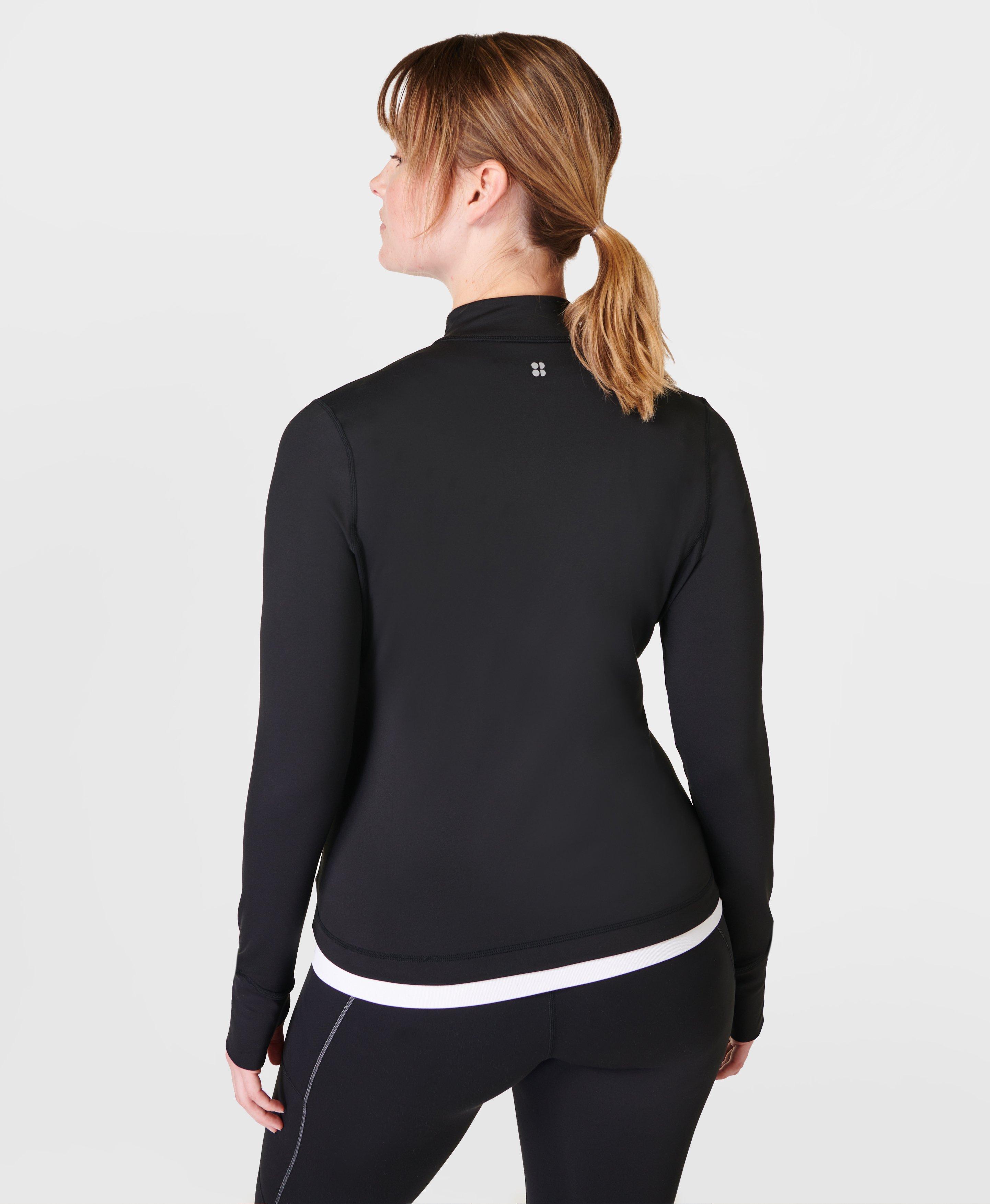 Therma Boost Running Half Zip - Black, Women's Sweaters + Hoodies