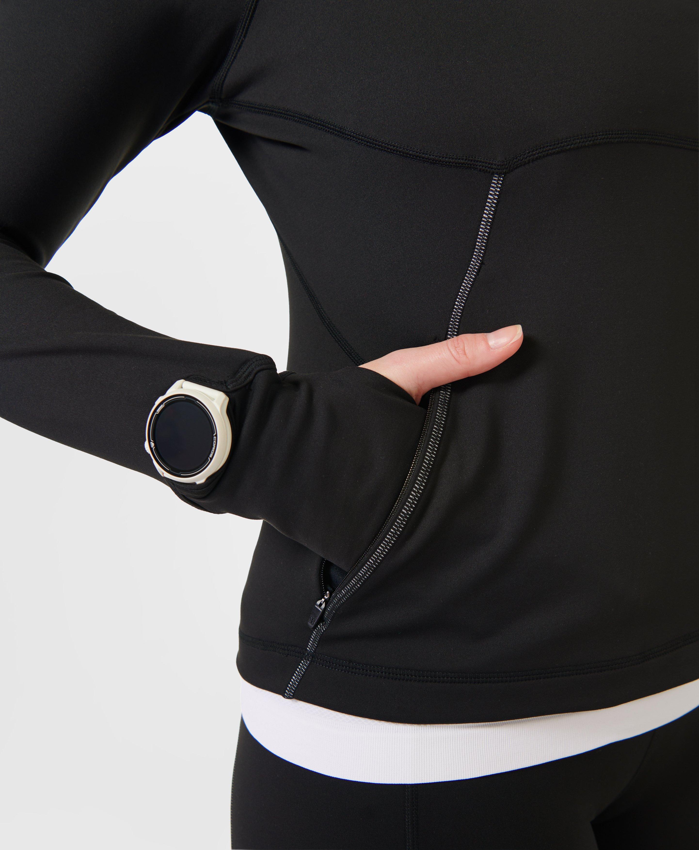 Therma Boost Running Half Zip - Black, Women's Sweaters + Hoodies