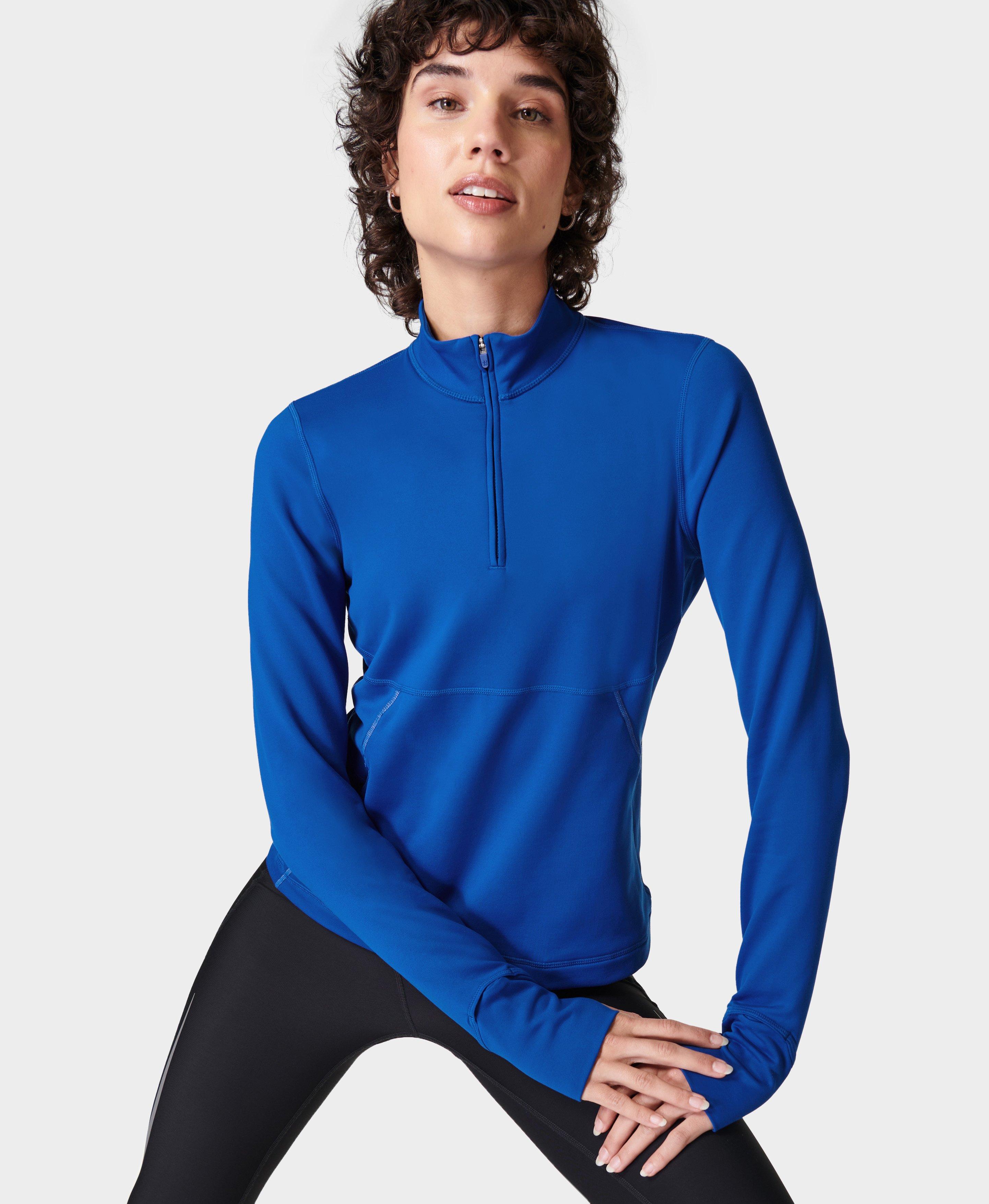 Sweaty Betty Therma Boost Half-zip Running Top In Black