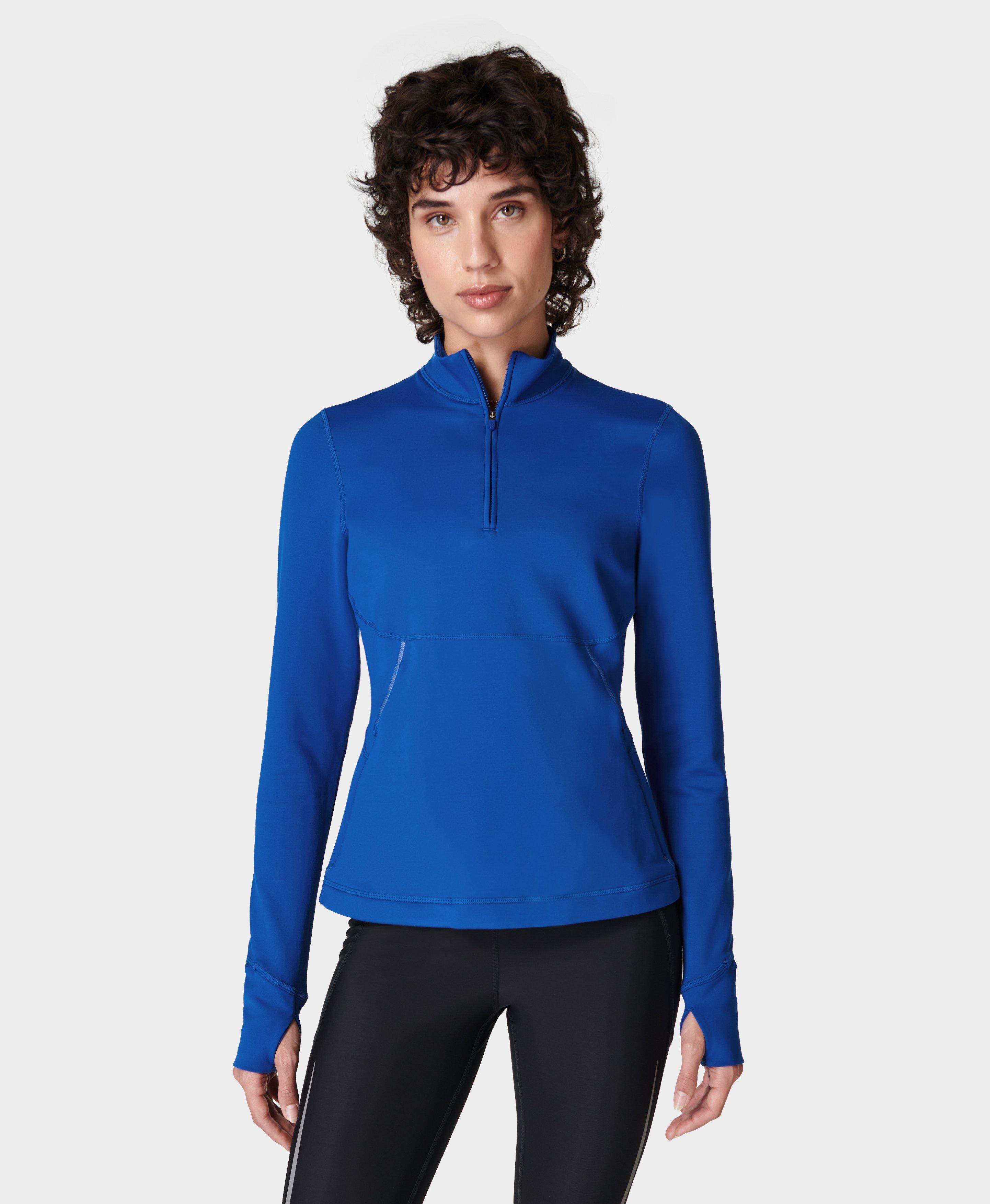 Therma Boost Running Half Zip - Lightning Blue, Women's Sweaters + Hoodies