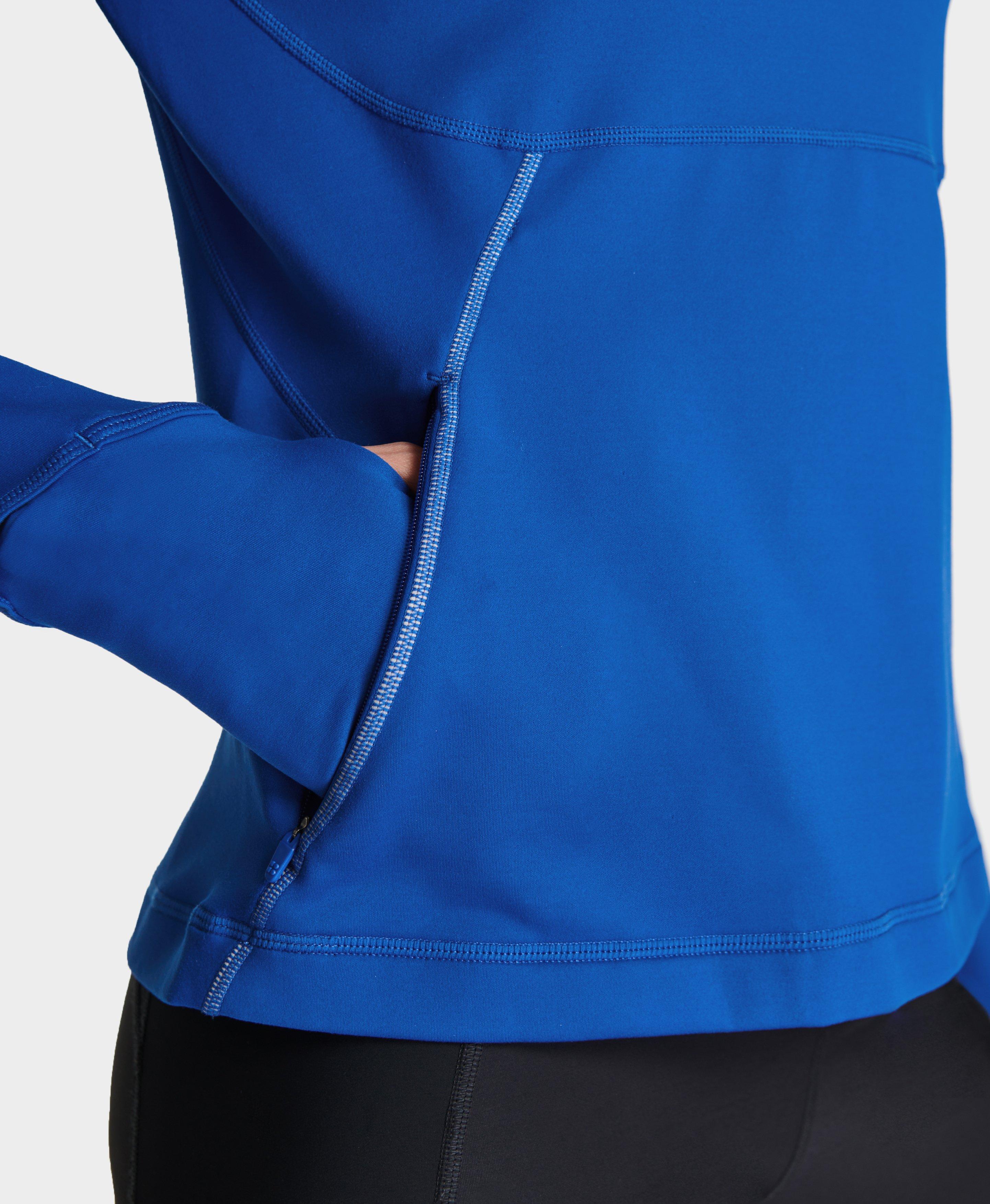 Therma Boost Running Half Zip - Lightning Blue, Women's Sweaters + Hoodies