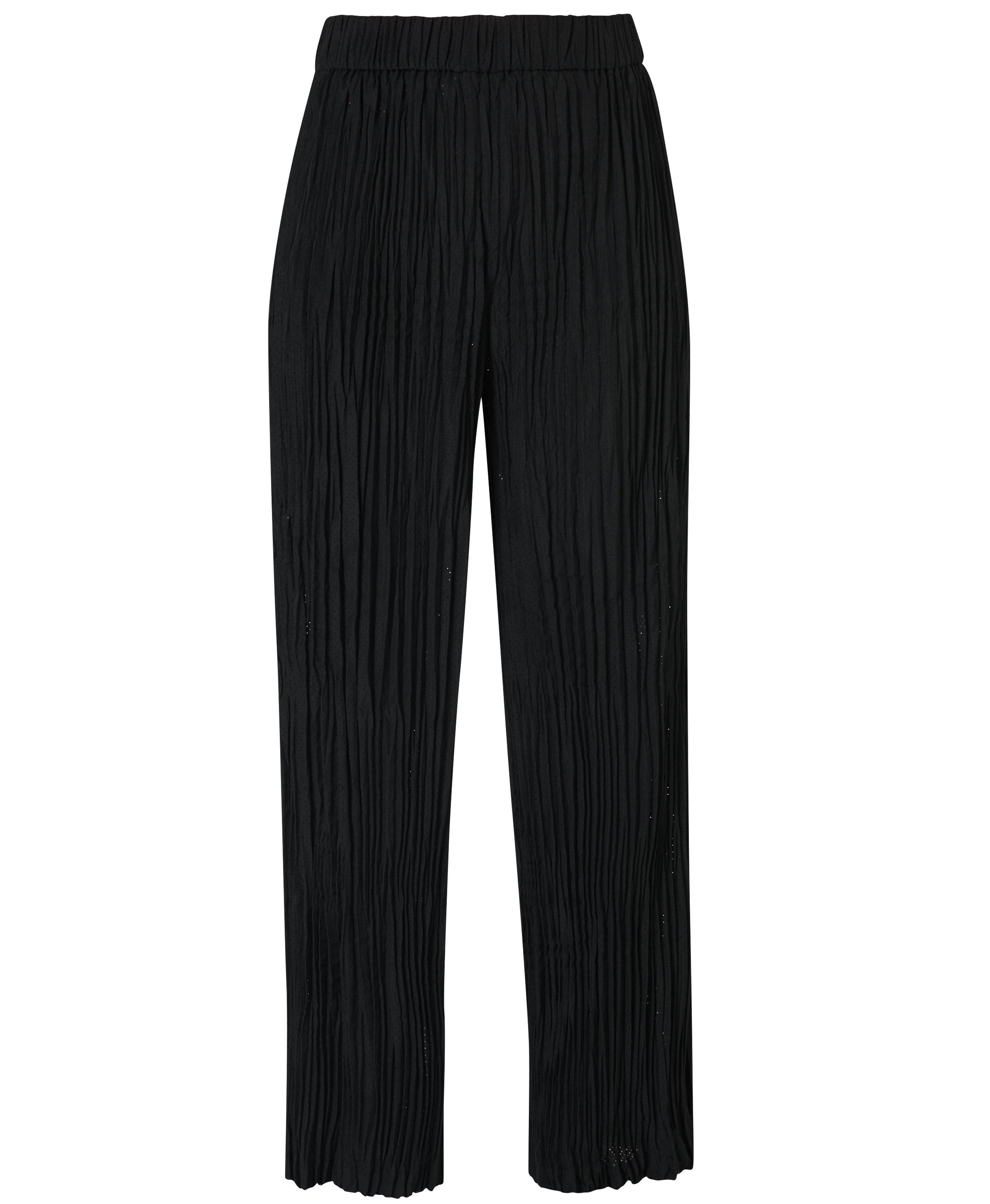 Perforated Plisse Pant - Black | Women's Trousers & Yoga
