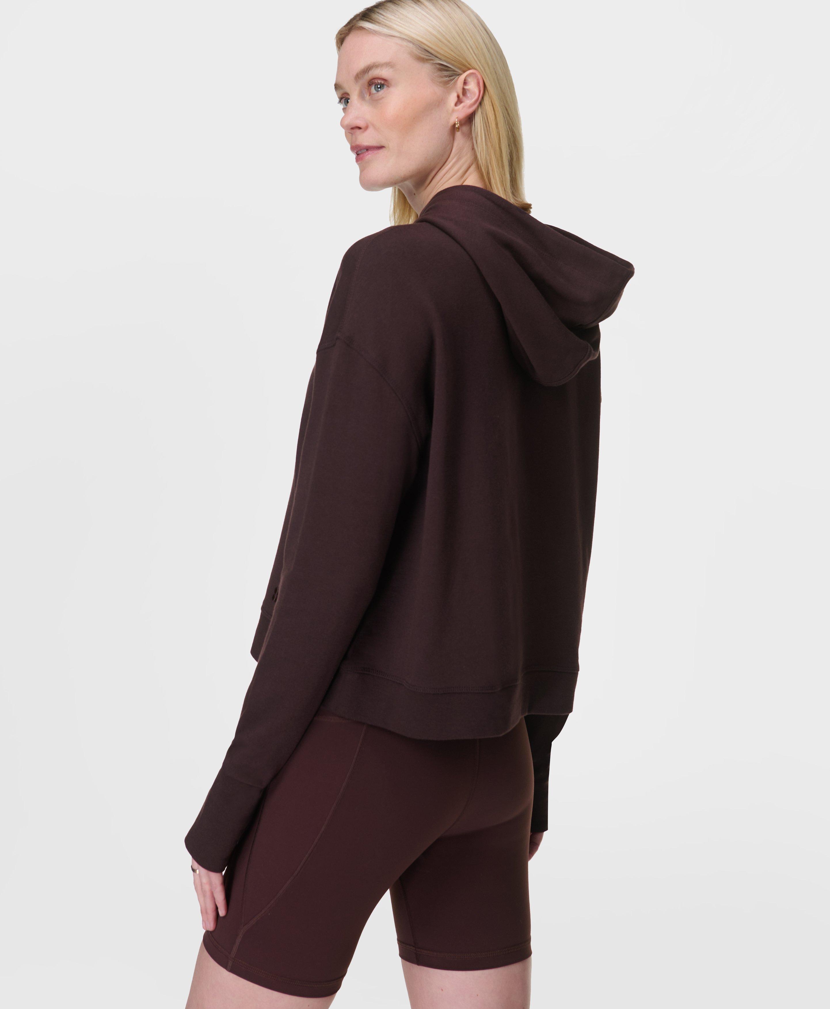 Sweaty Betty After Class Hoody, Brown, Women's XL