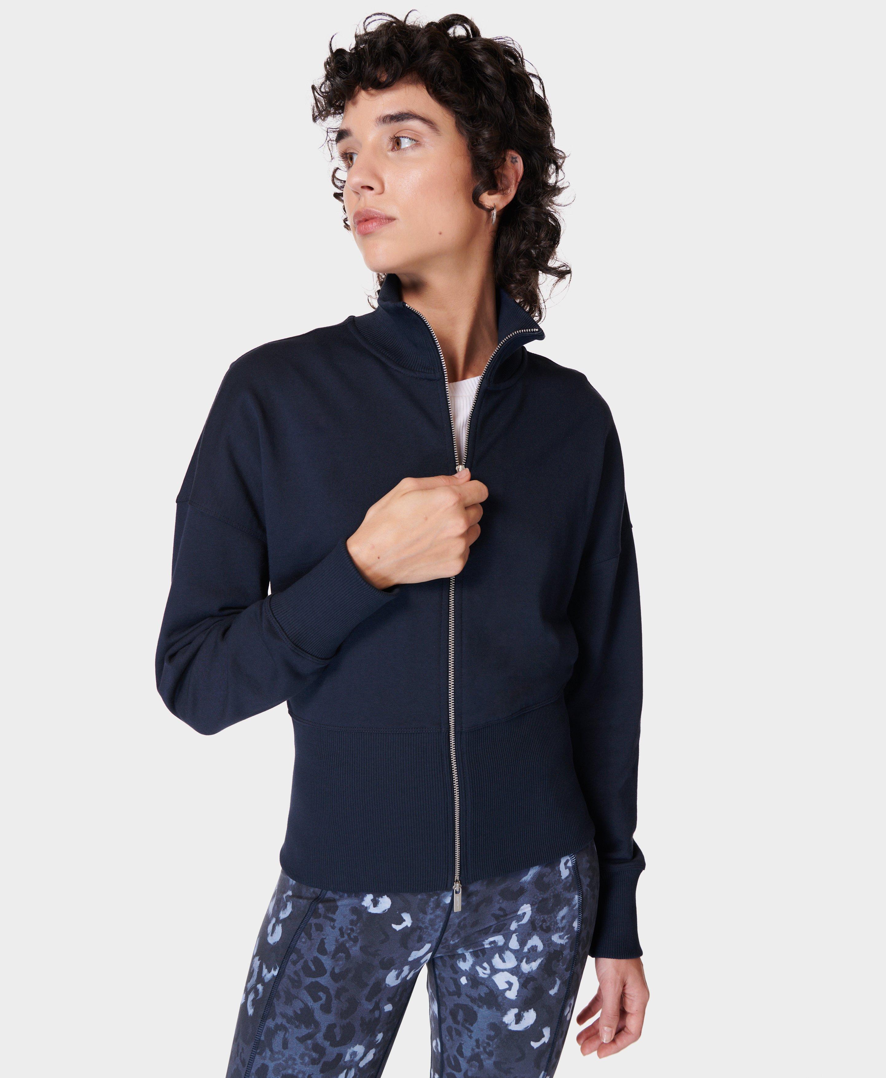 Navy zip up jumper hot sale