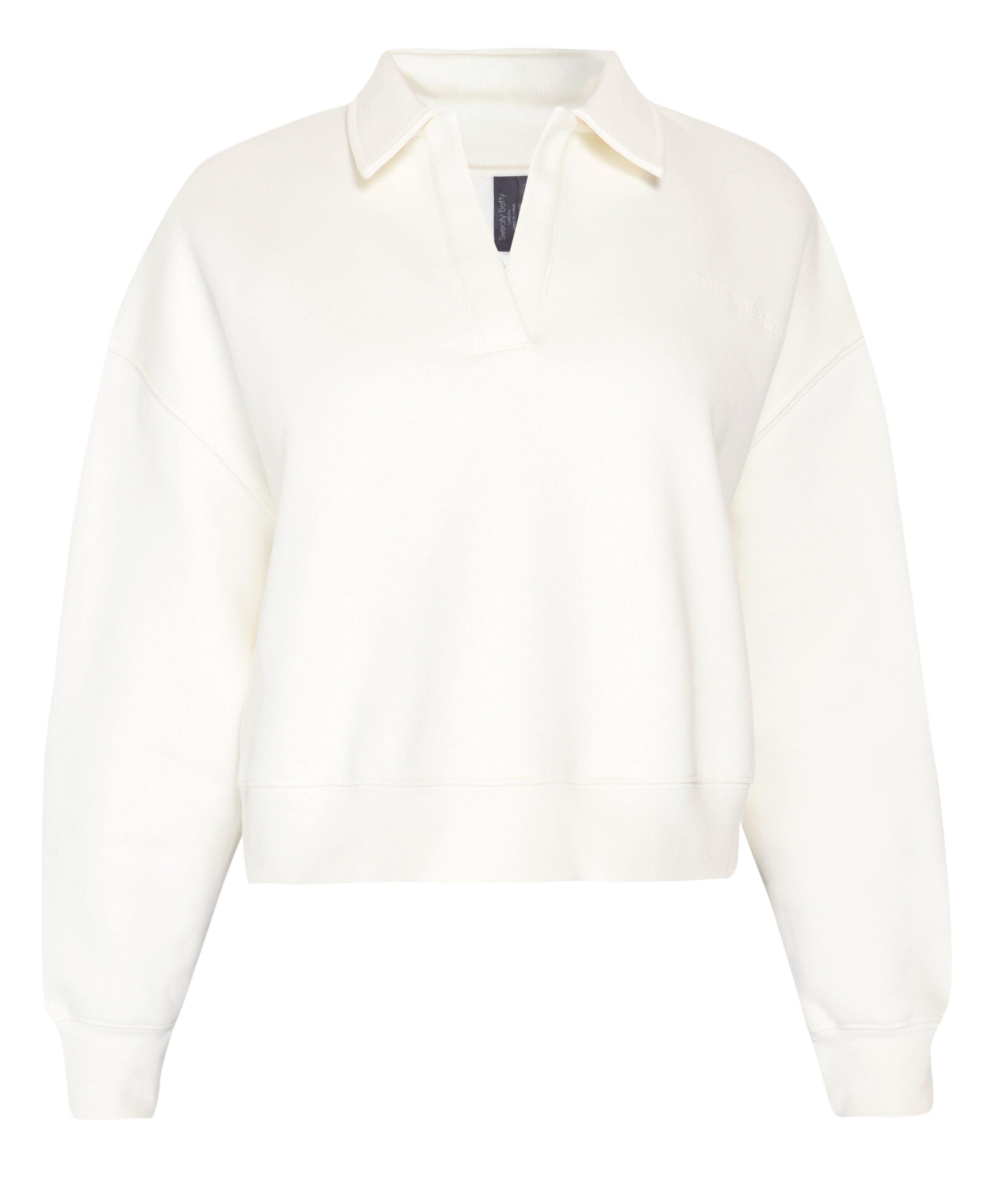 Women's Brushed Terry Collared Pullover Sweater