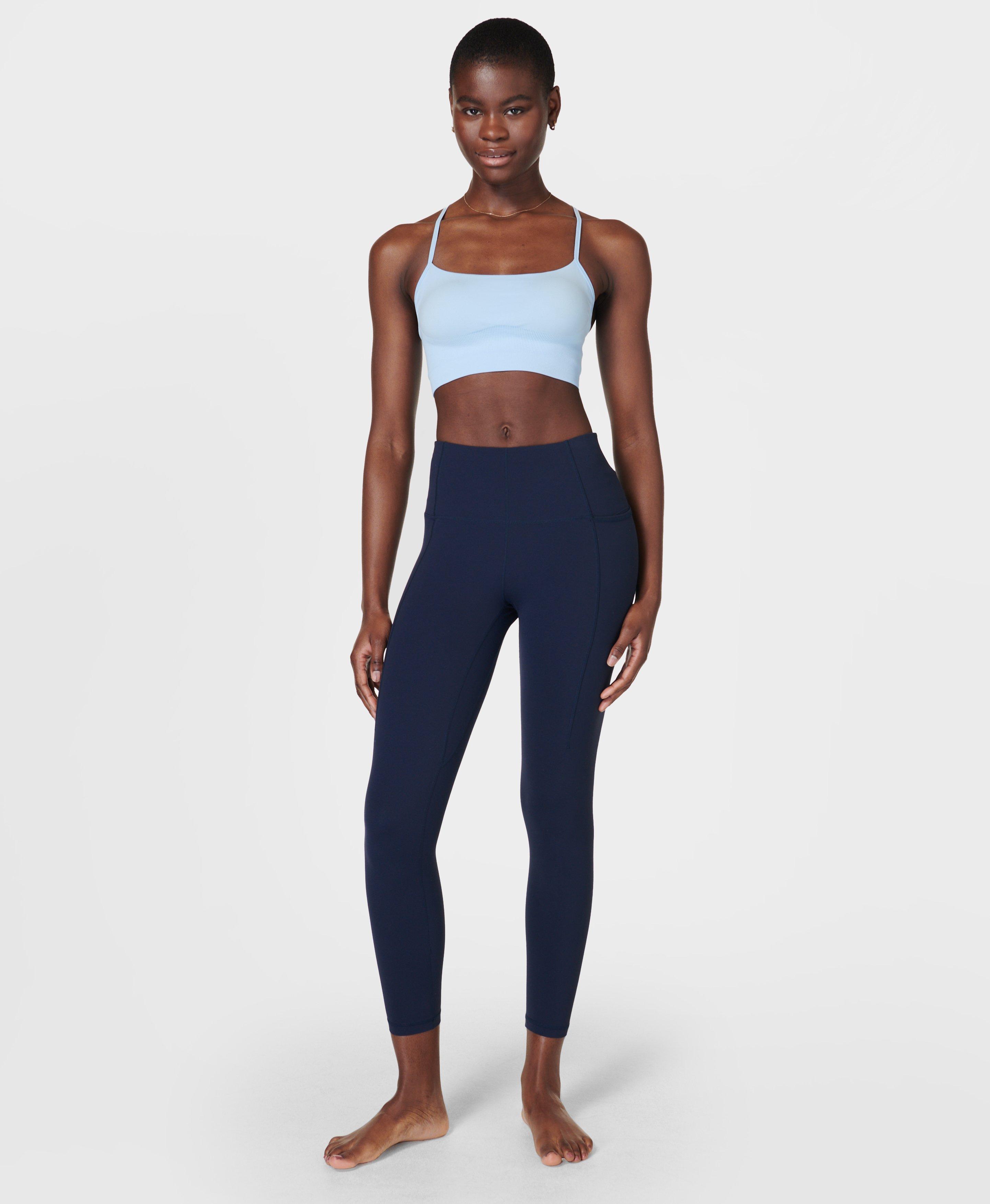 Spirit Restored Yoga Bra Breeze Blue Women s Sports Bras Sweaty Betty