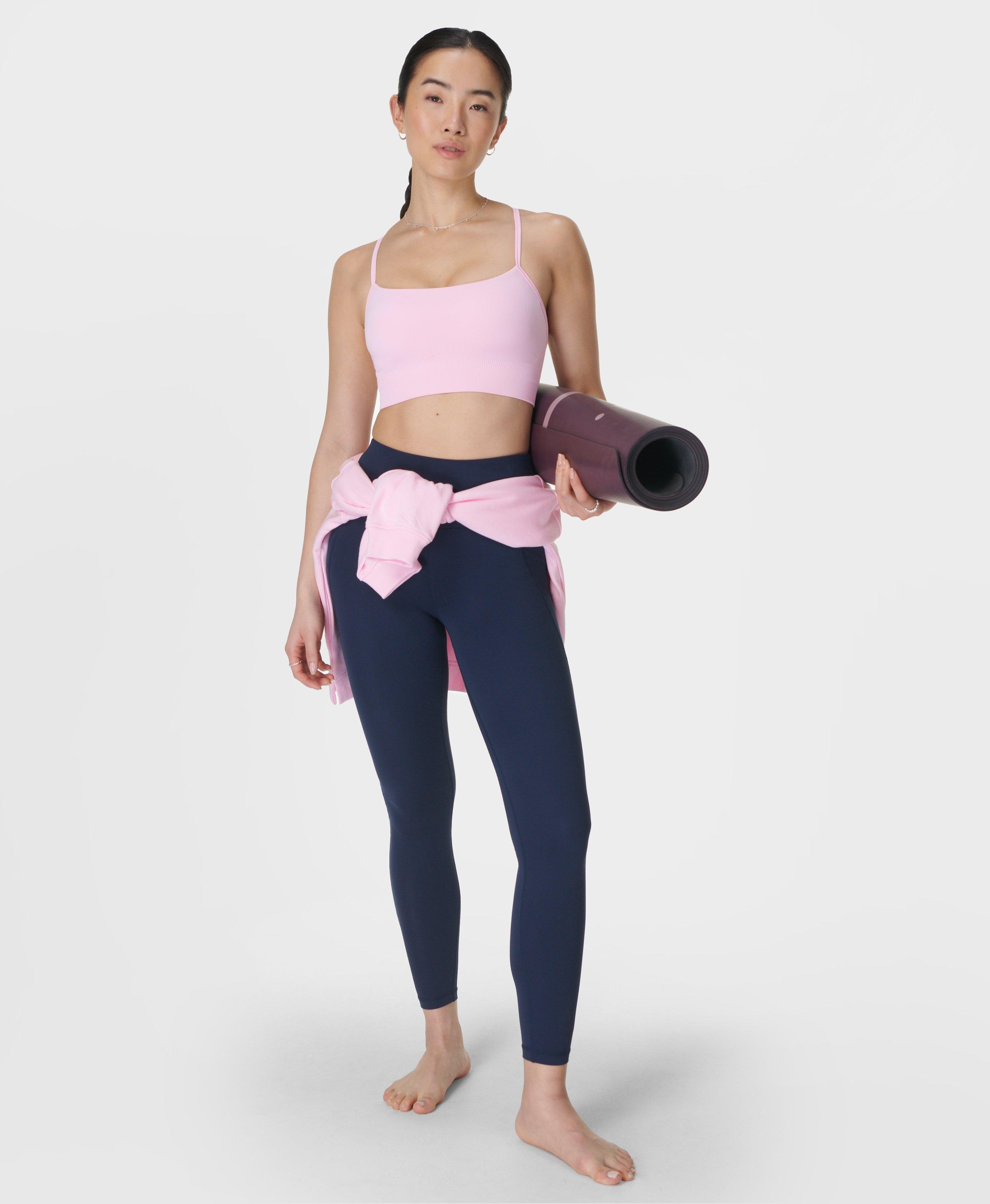 SWEATY BETTY Ultra Running Stretch-Recycled Nylon Sports Bra in SORBETPINK