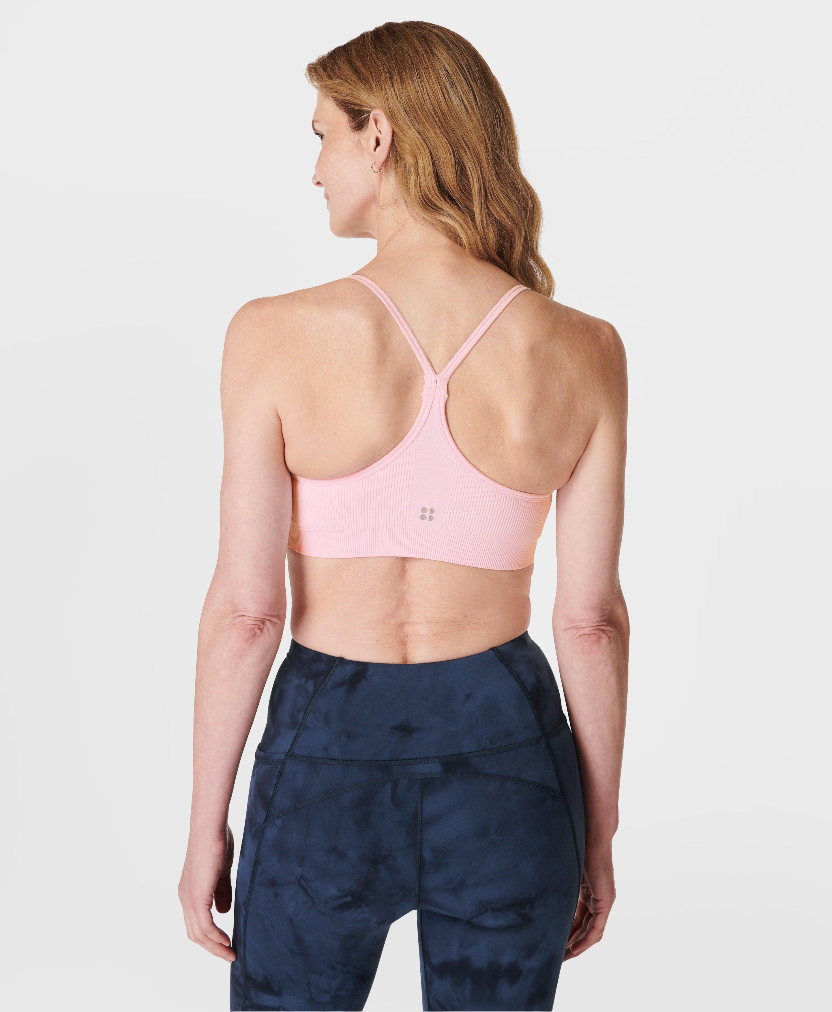 Pink yoga bra hot sale