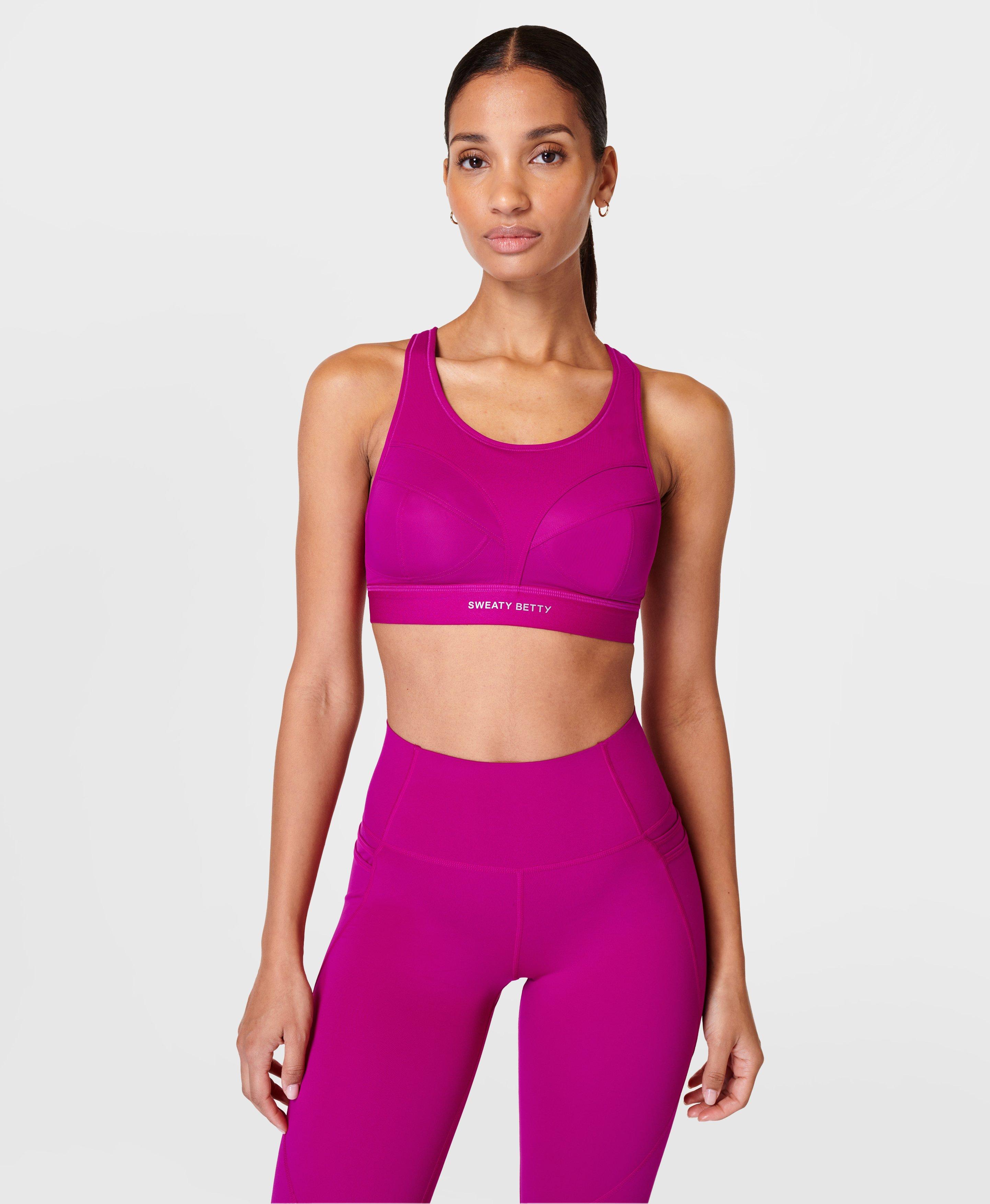 Power Pro Running Bra - Magenta Fusion Purple