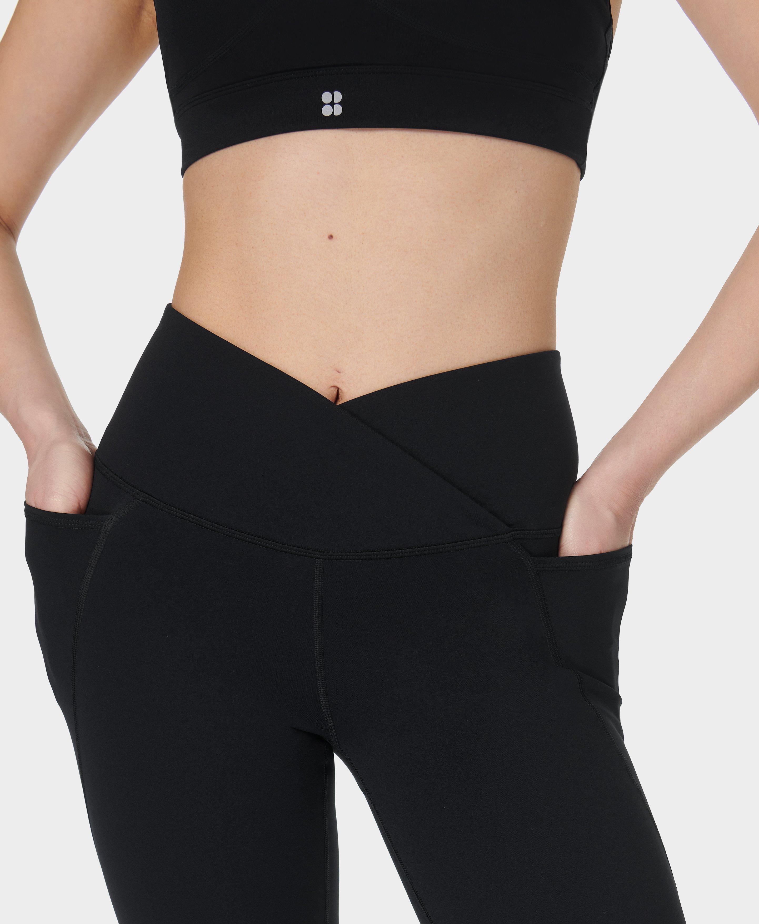 Power Bootcut Wrap Waist Workout Pants - Black | Women's
