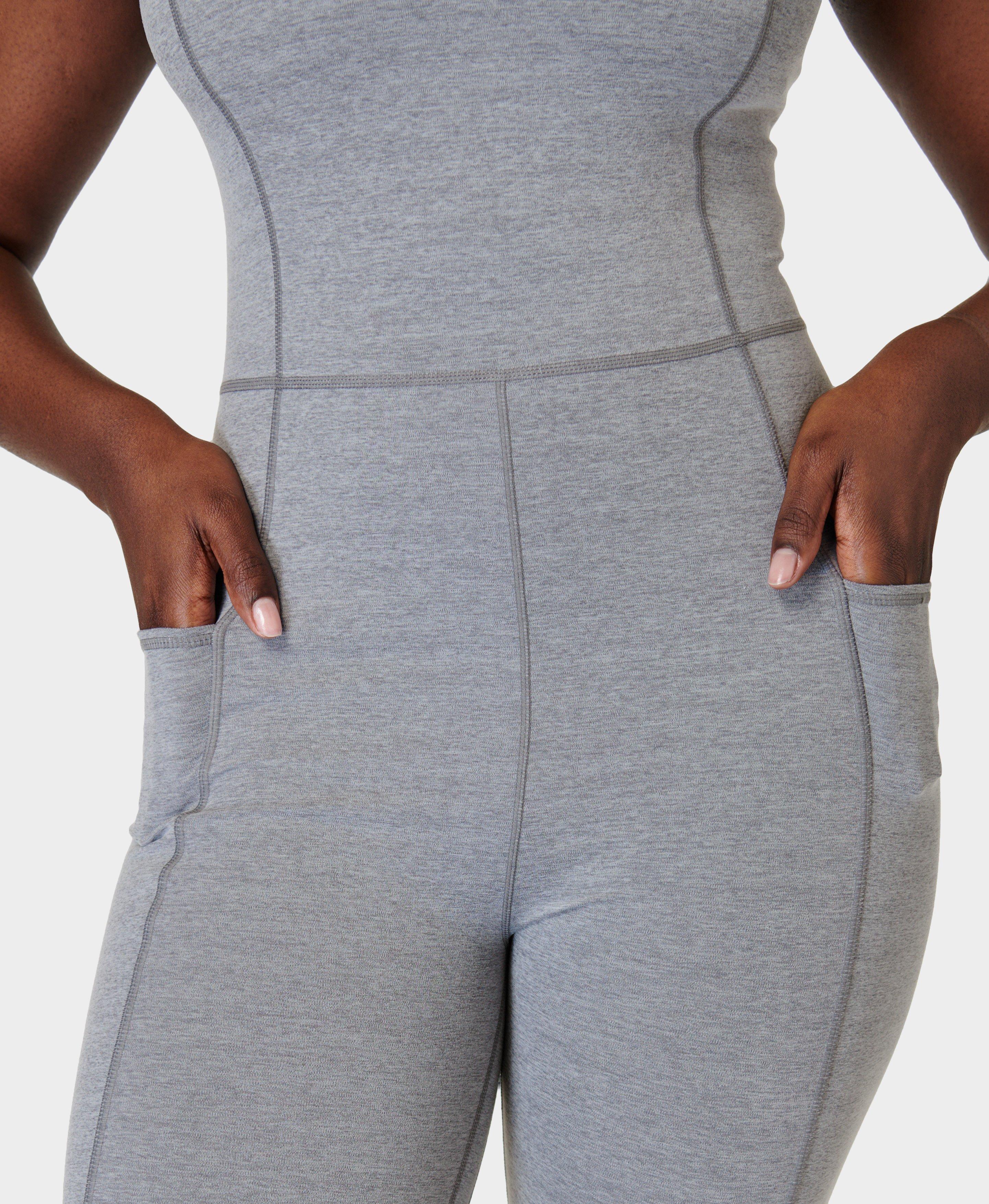 Super Soft Flare Jumpsuit - Medium Grey Marl