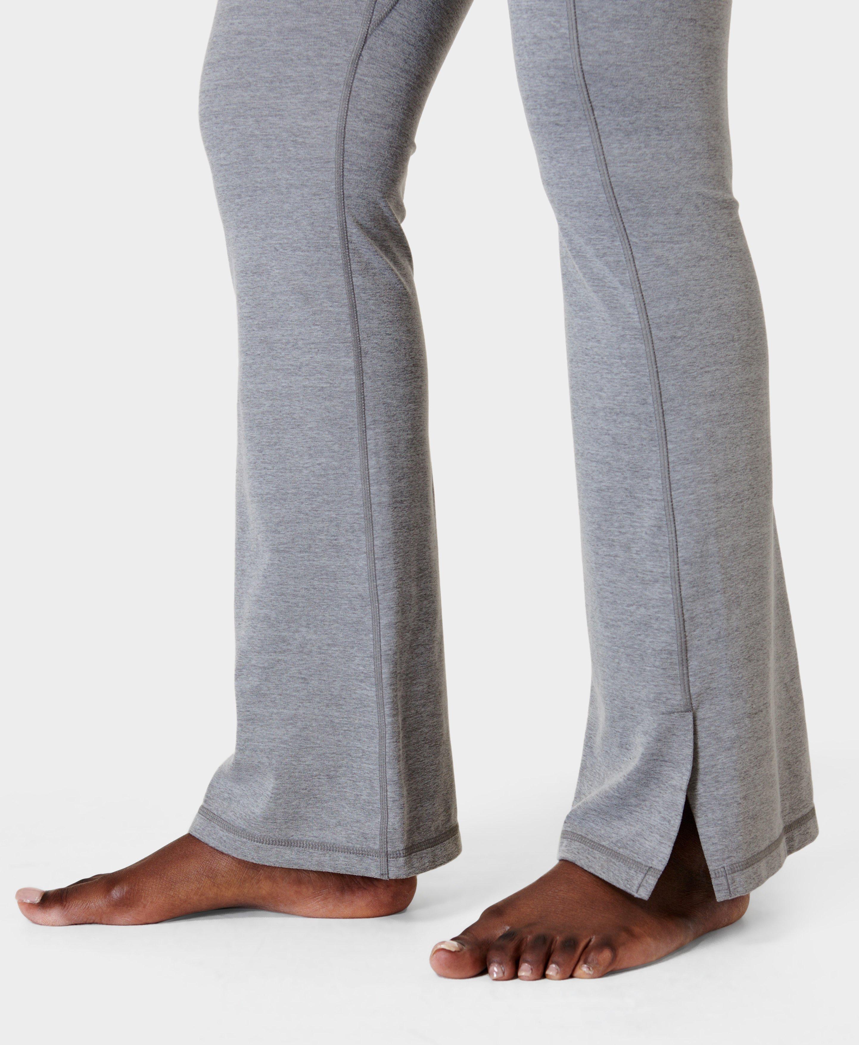 Tall Grey Marl Basic Flare Leg Pants